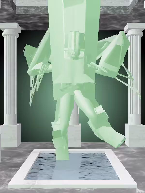 HeavenComputer: The Treading Water Normie Green Woman #2745