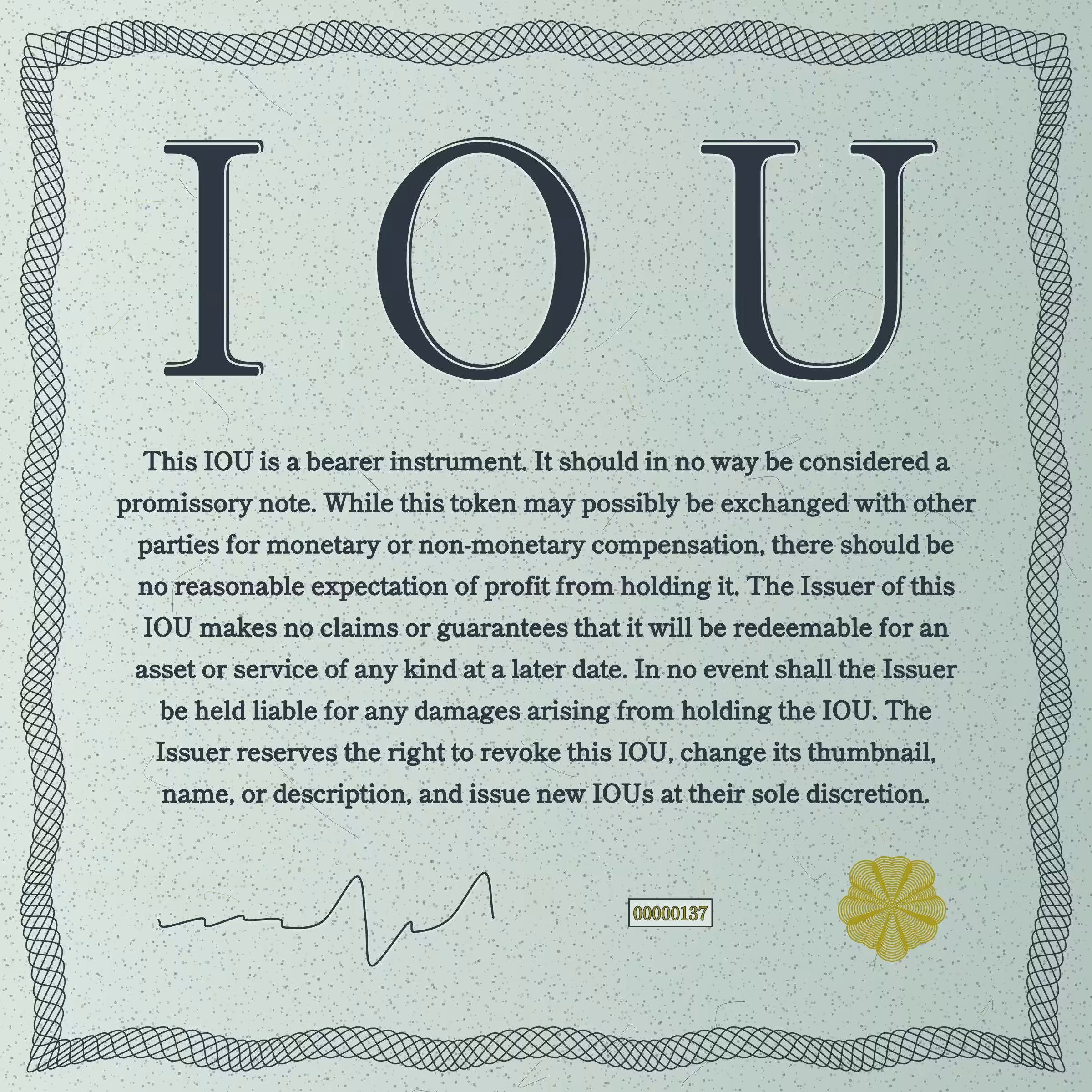 IOU #137