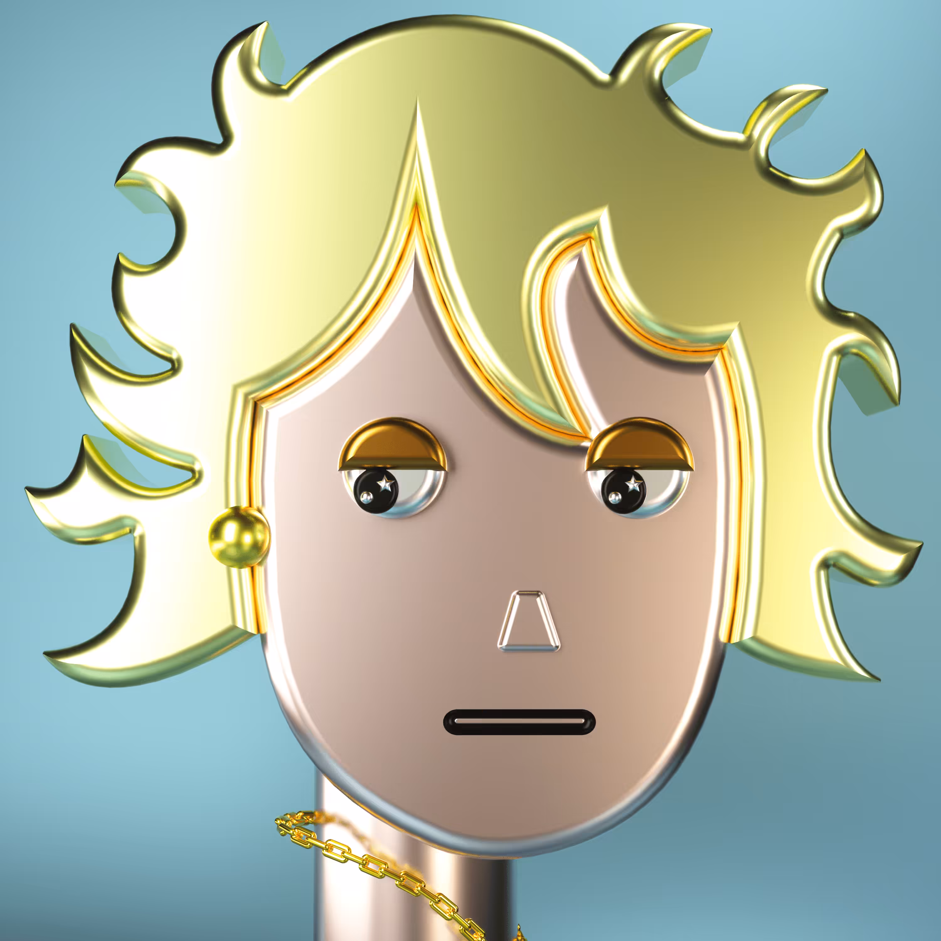 3D Chrome Punks: 3D Chrome Punk #0672