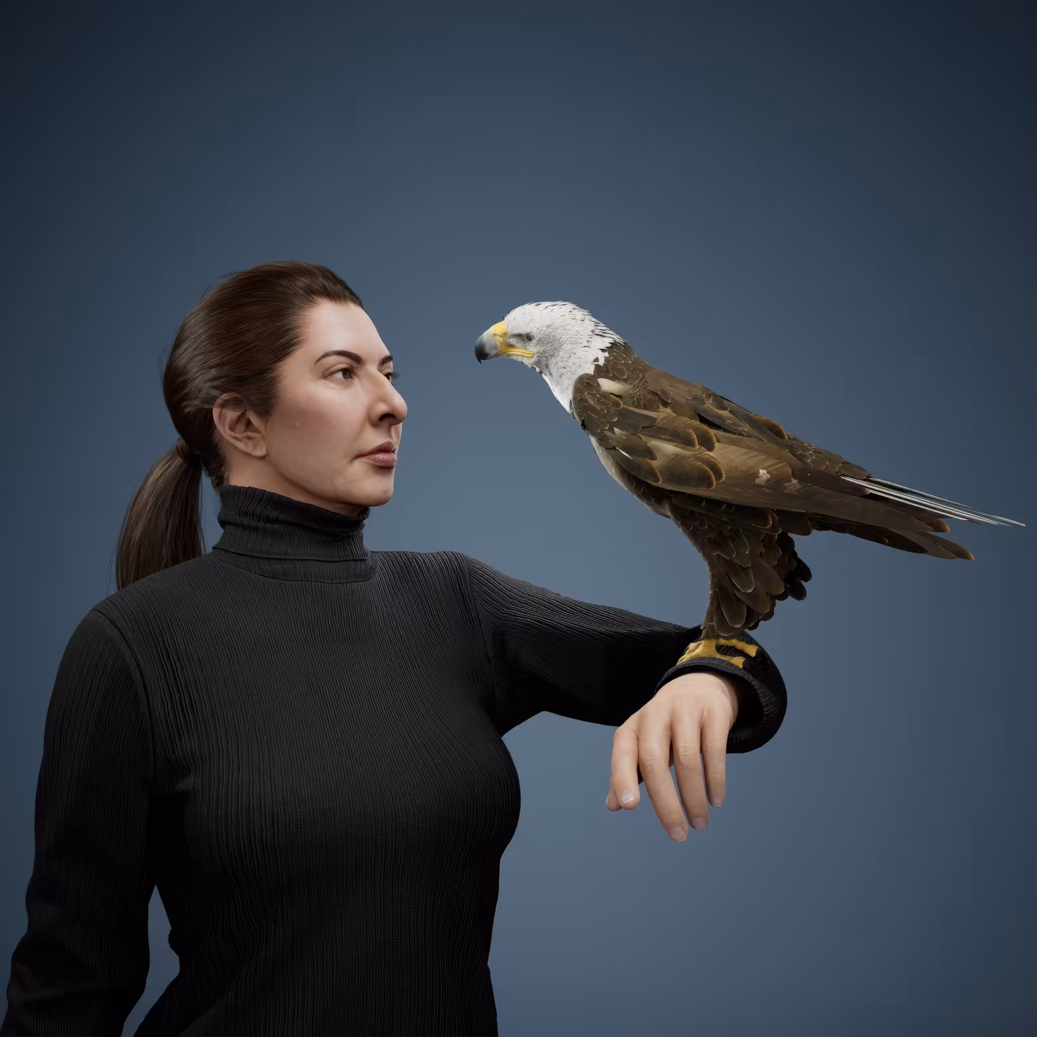 Portrait with Eagle #670