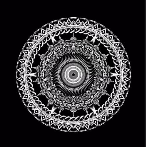 BLACK&WHITE MANDALA: BW XX