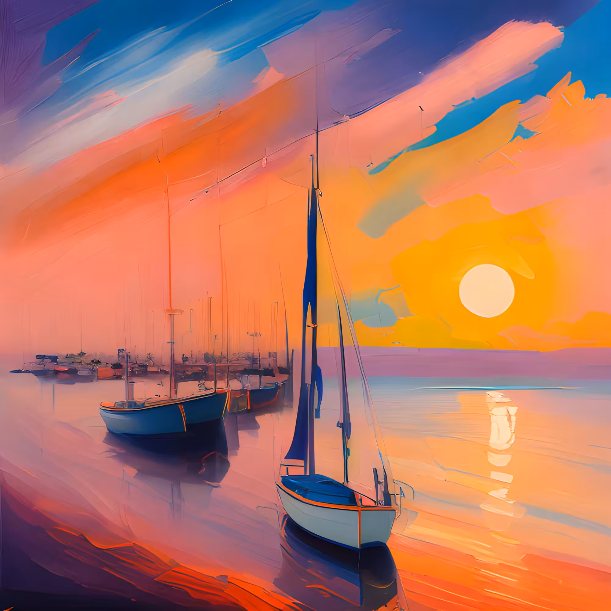 Sail Boats in the harbour