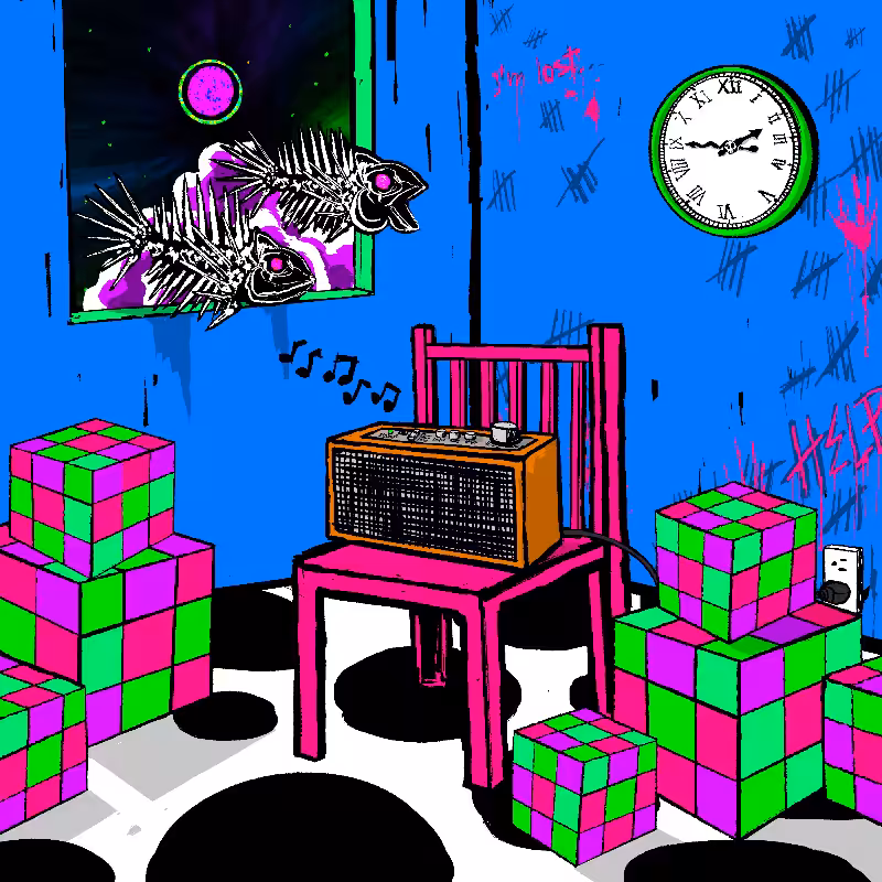 pink chair in the blue room #35