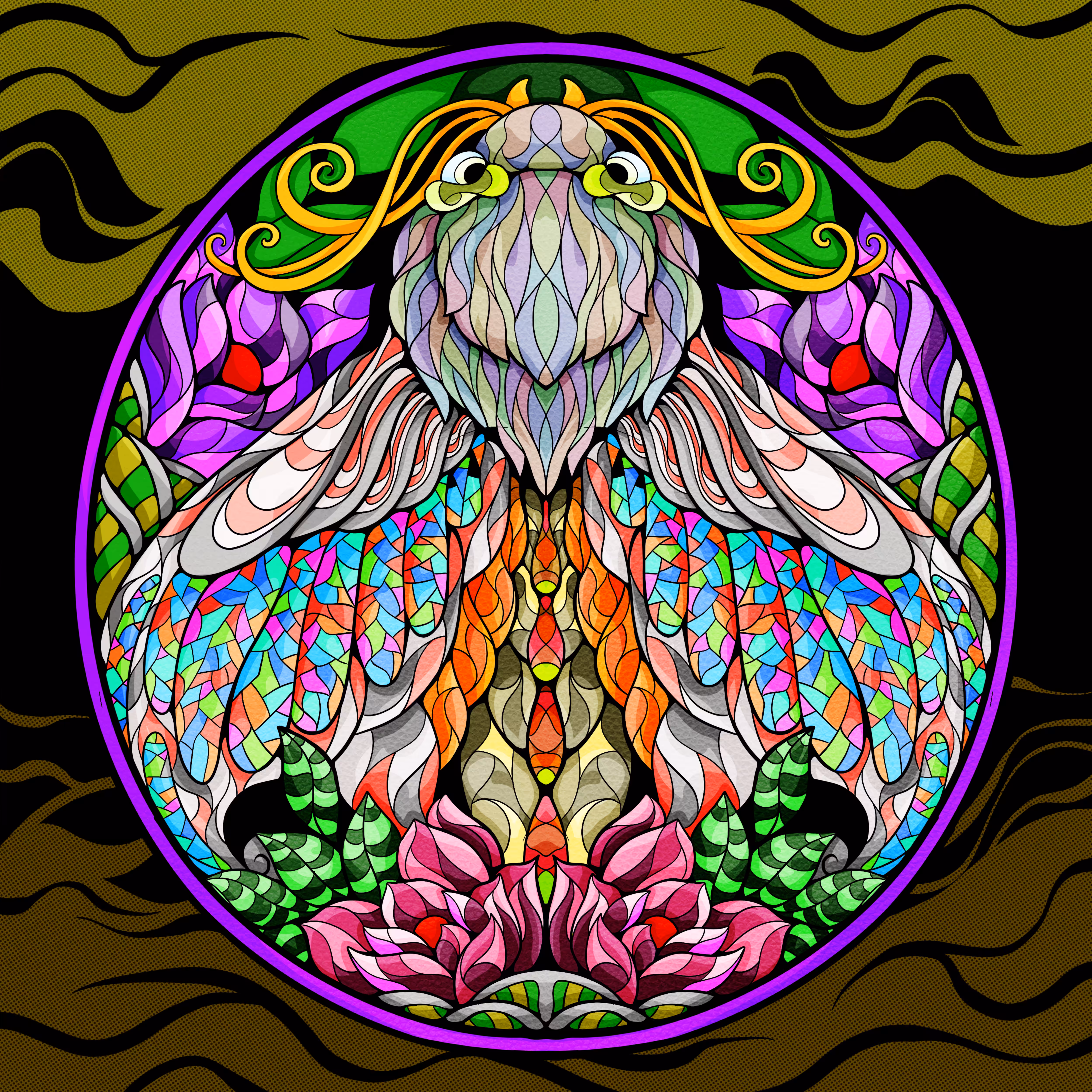 Stainedglass Coin #9