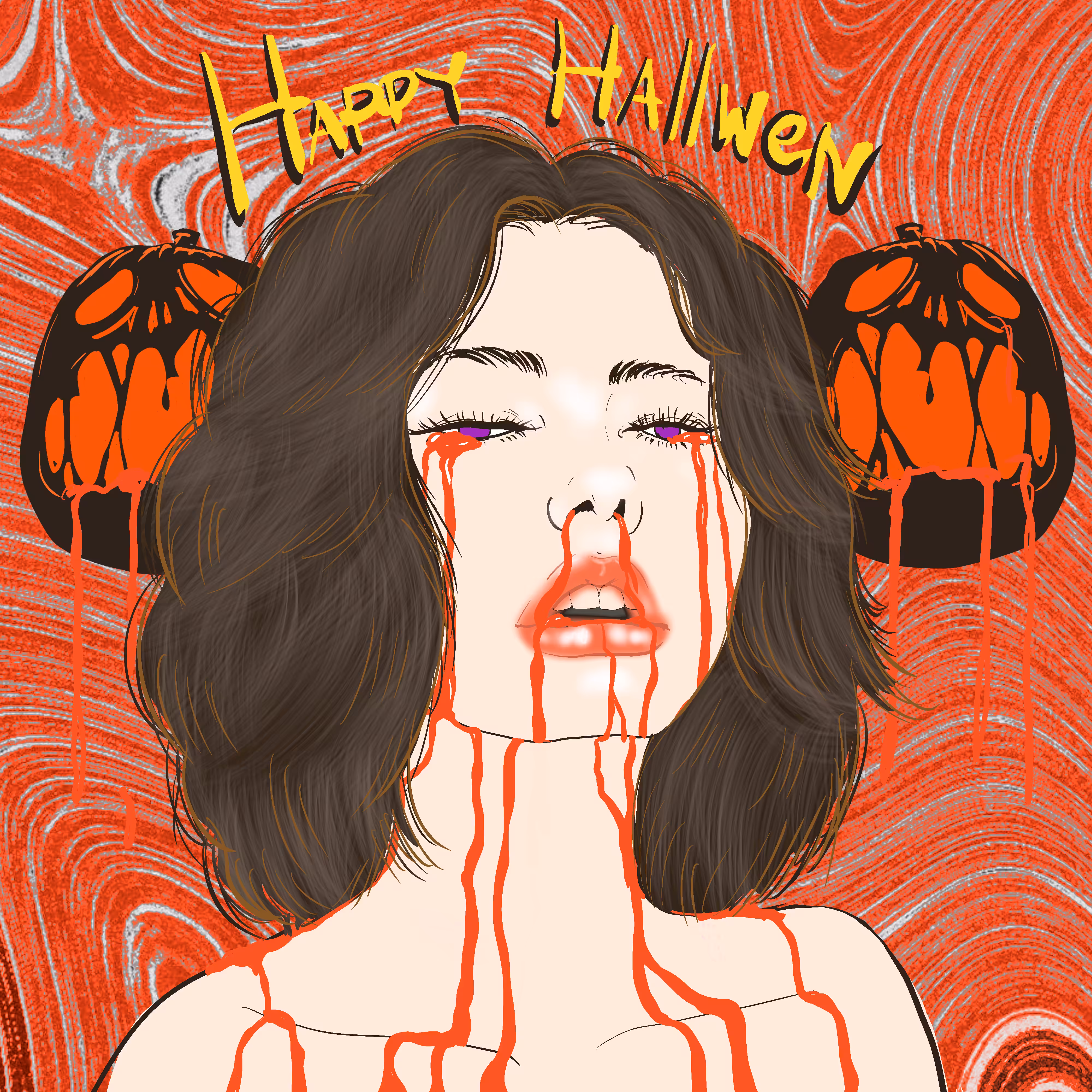 Sad until the tears are blood