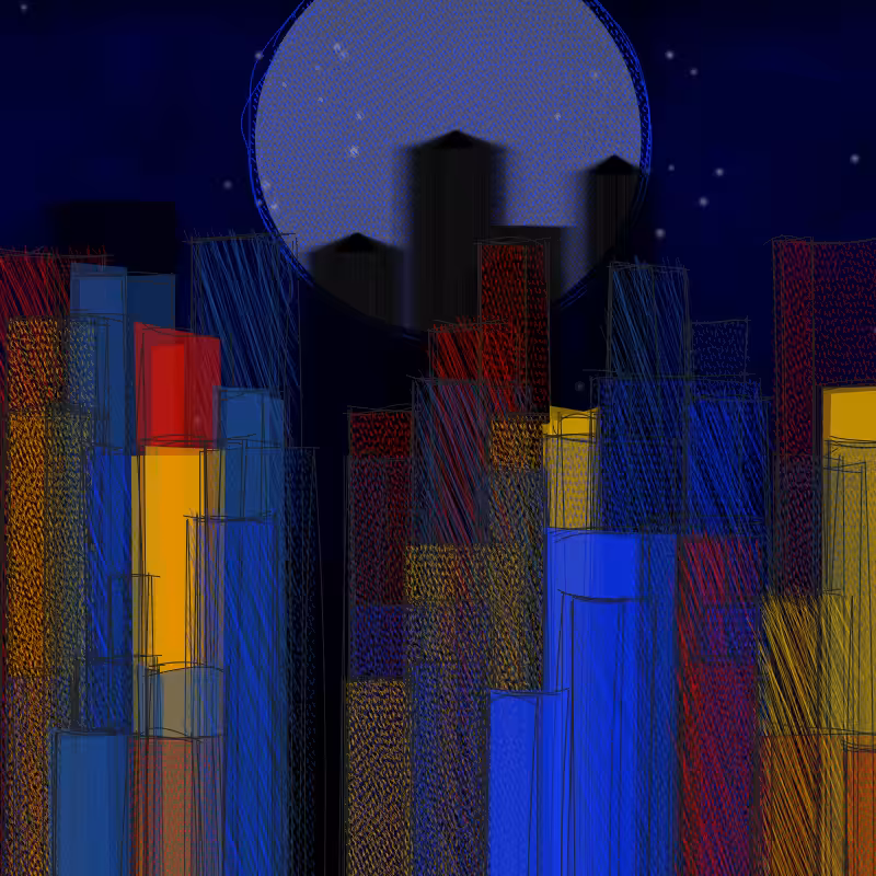 hastily-drawn cityscape sketch #69