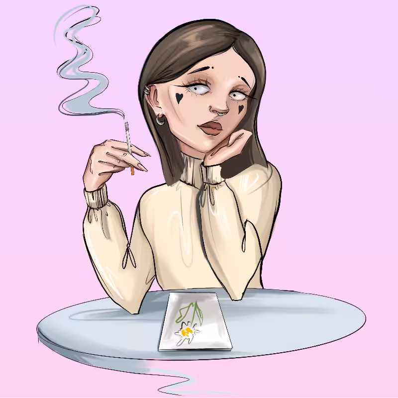 Girl at the table #22