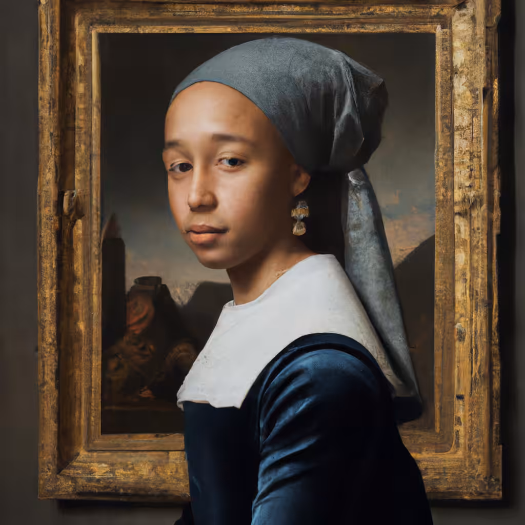 'Girls in Galleries with Pearl Earrings': Photograph #30