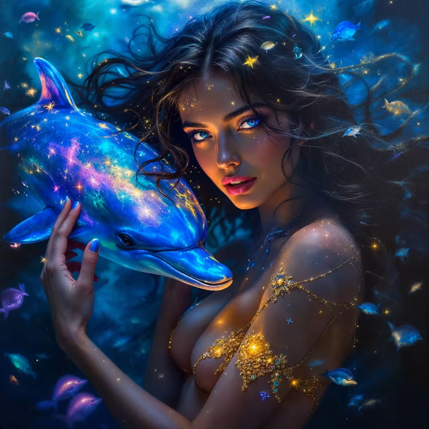 Celestial Bond Beneath Waves