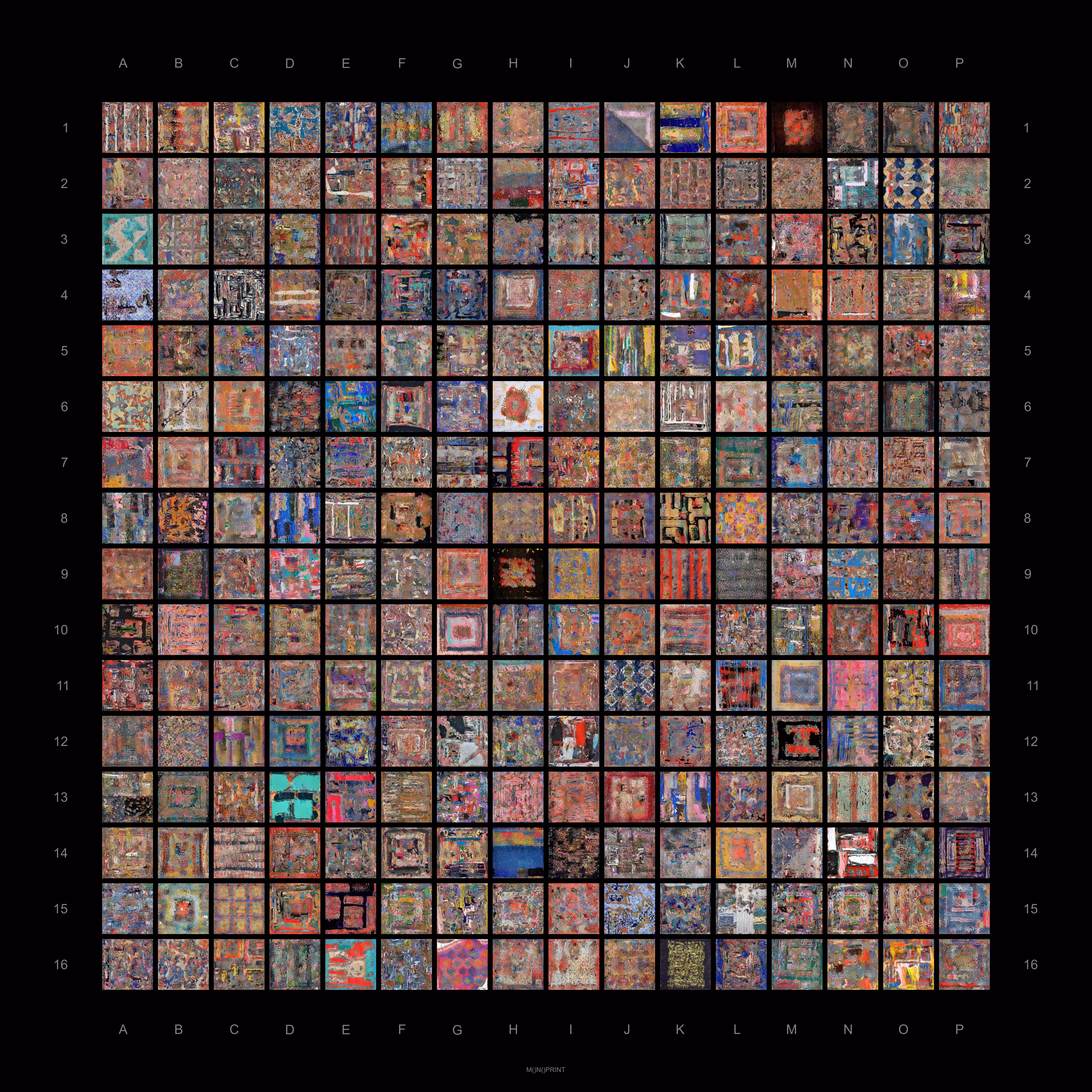 M()N()print - Generative Printmaking System (Collection Grid)