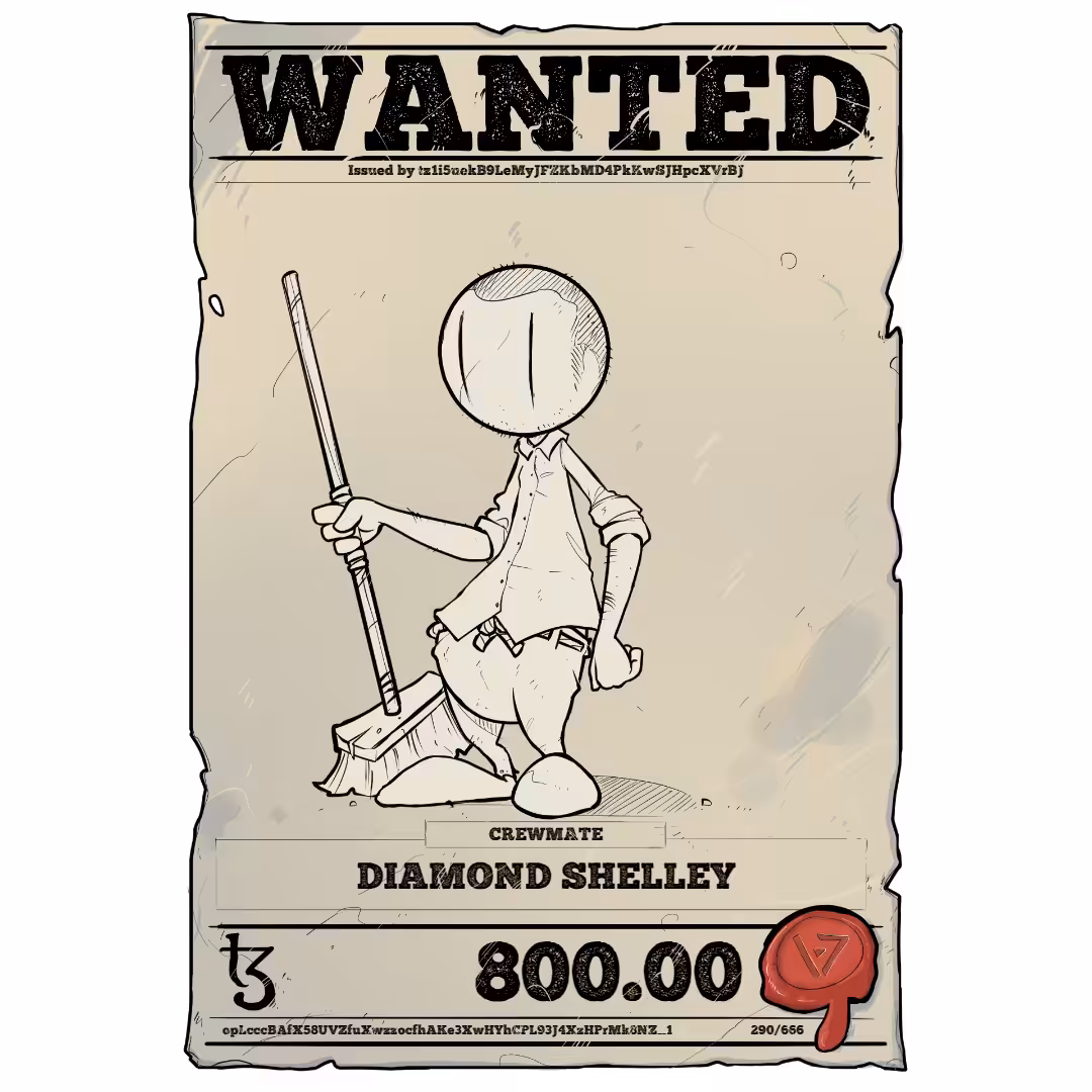 DIAMOND SHELLEY | TEZOS PIRATE 290/666