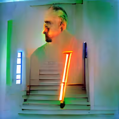 Portrait of Dan Flavin