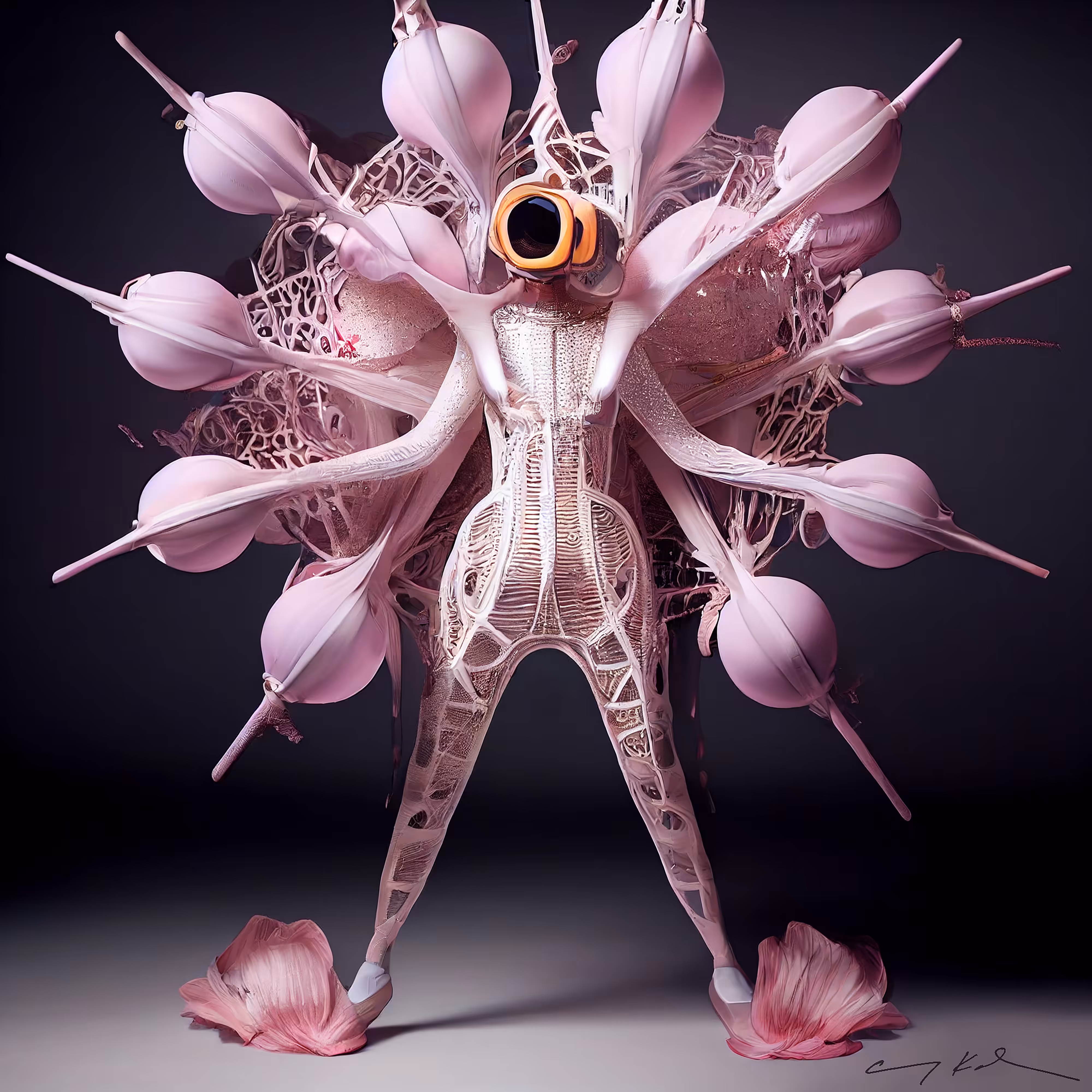 Cyborg Fashion Sketch (#002) Artist Amy Karle, 2022