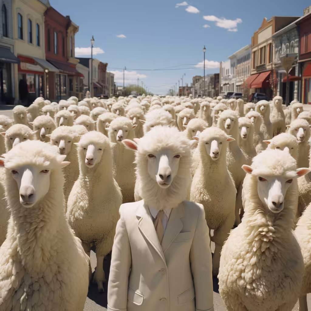 No clone white sheep
