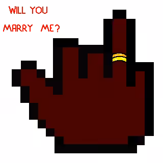 Black Wedding Hand Cursor