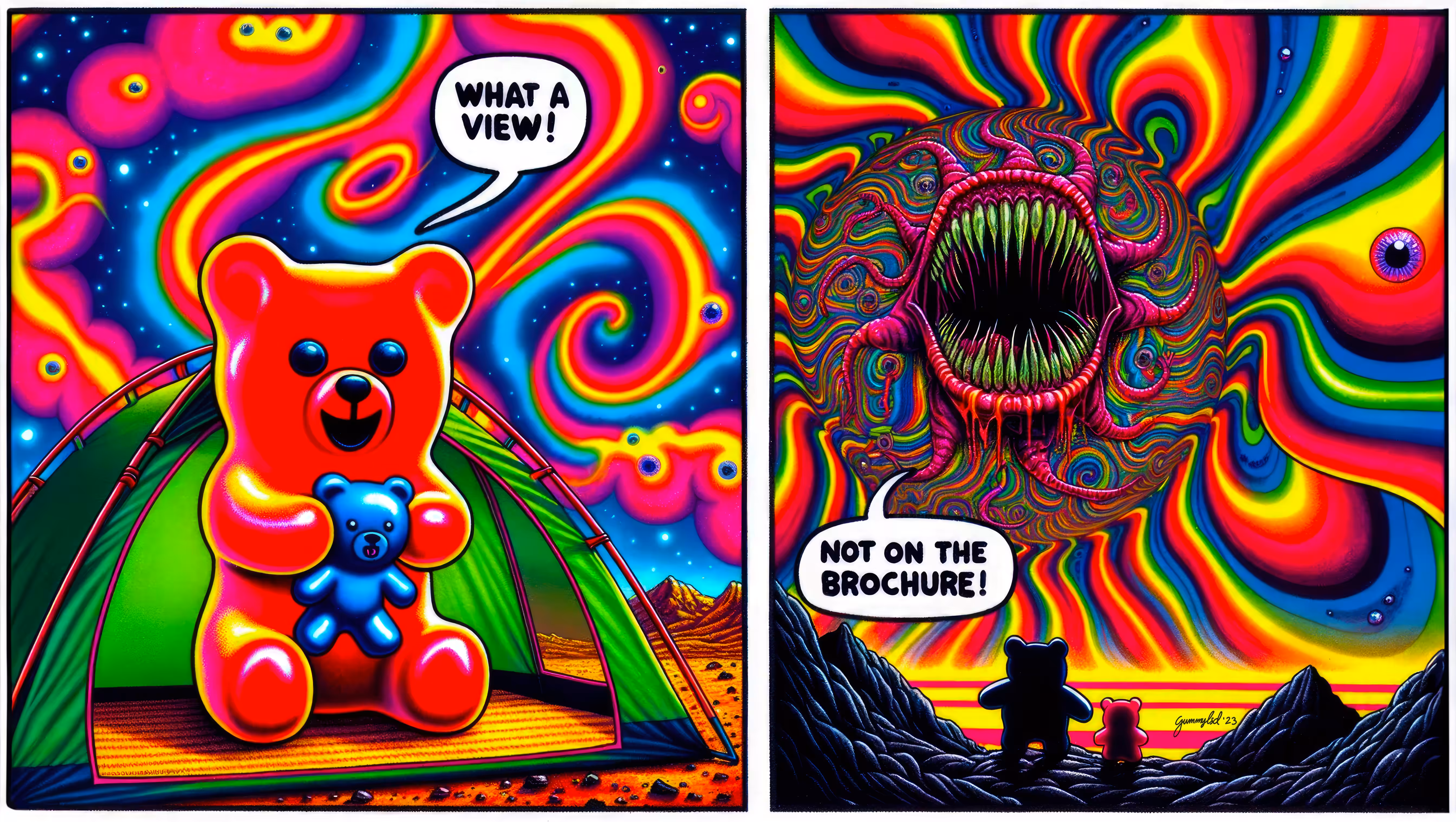 Ai Bear Art from GummyLSD: Brochure: LSDGB Comic #30