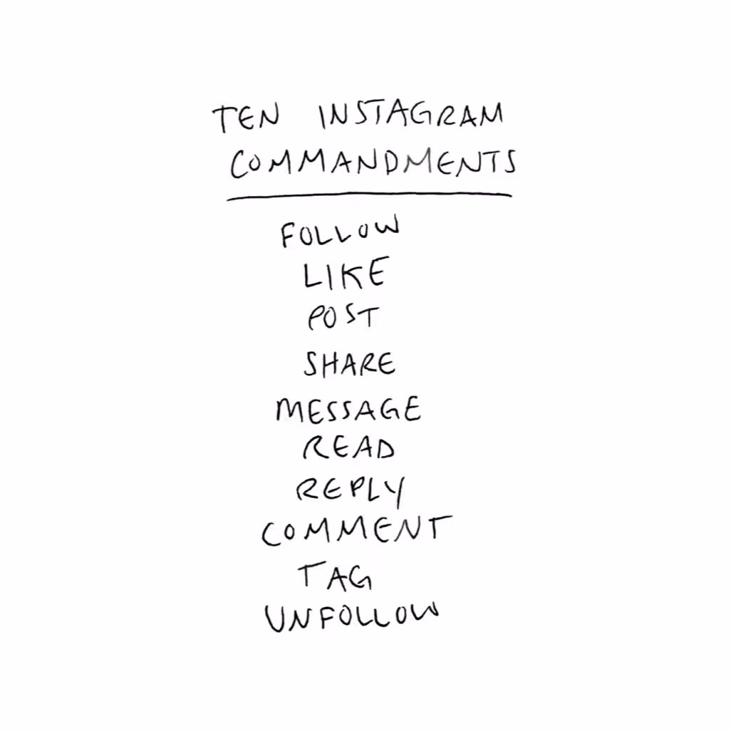 10 Instagram Commandments