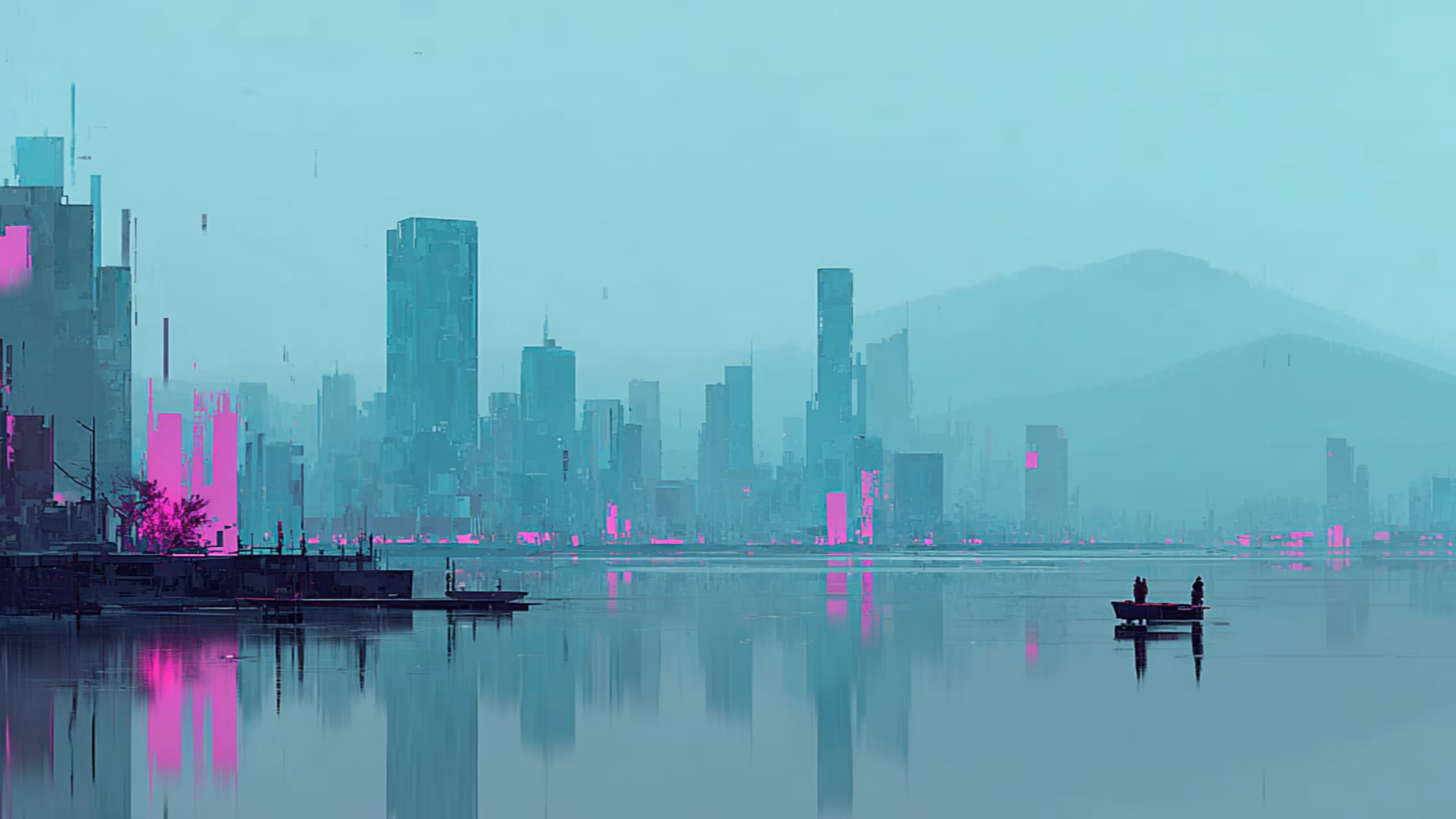 Neon Horizon: Digital Silence