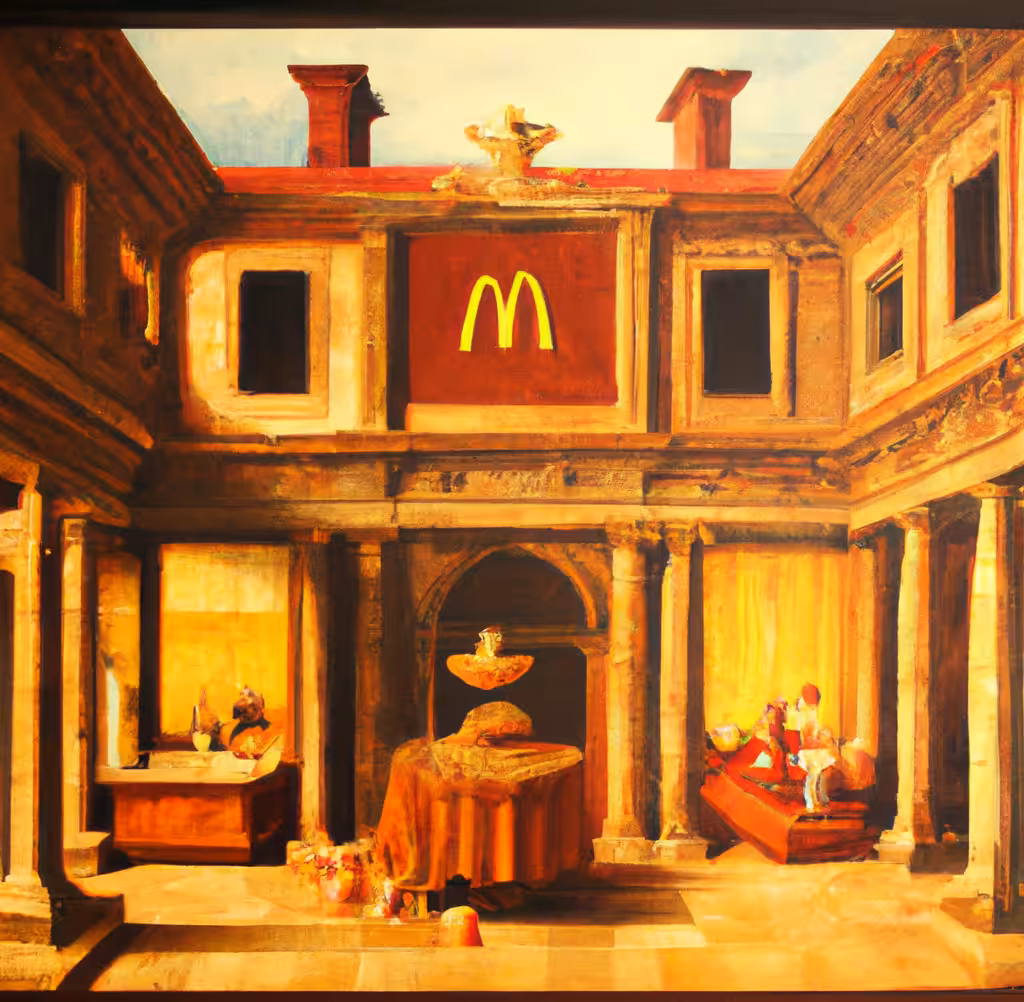 16th Century McDonalds outdoor patio