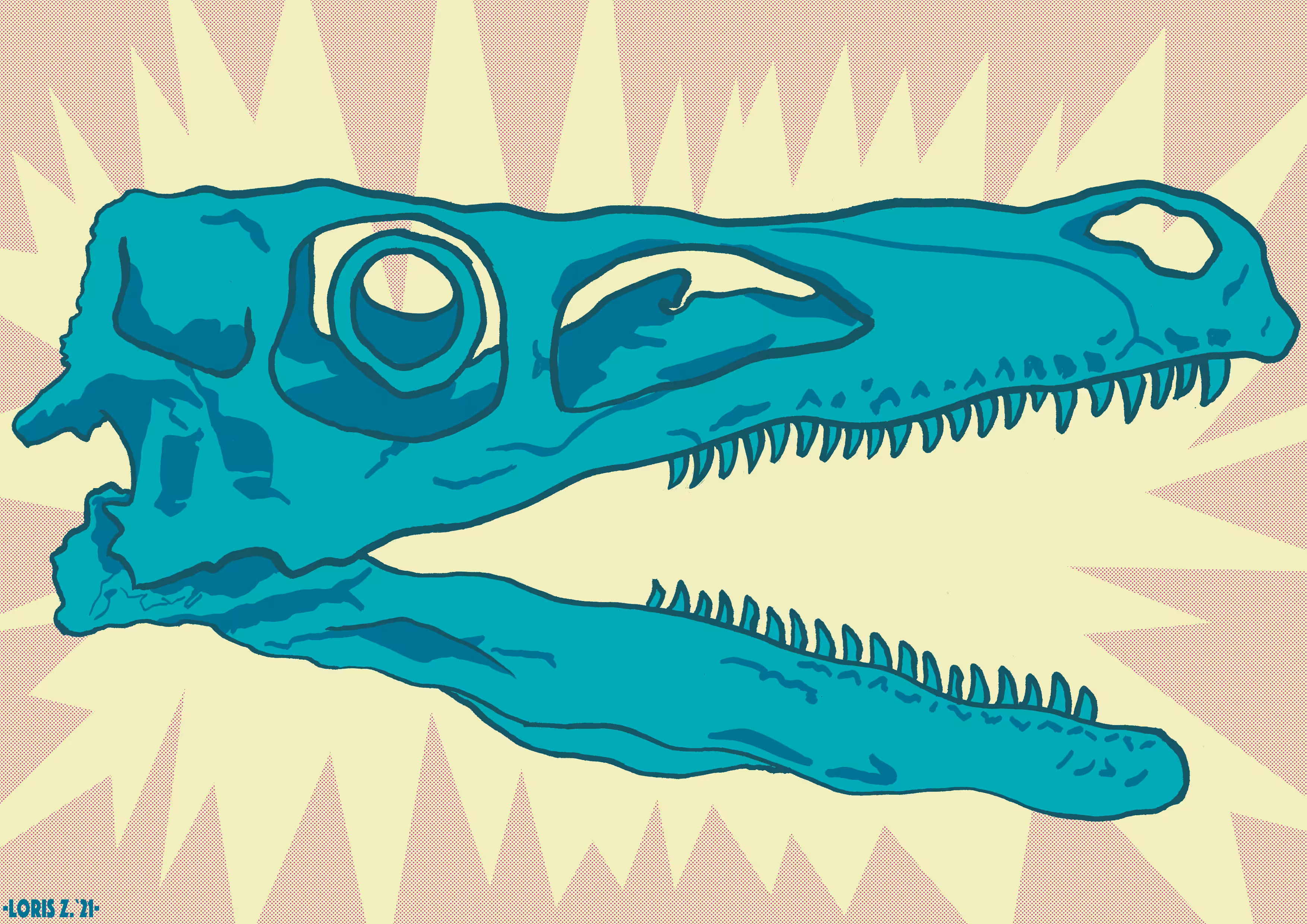 Dino skull sketchbook #3 - Velociraptor