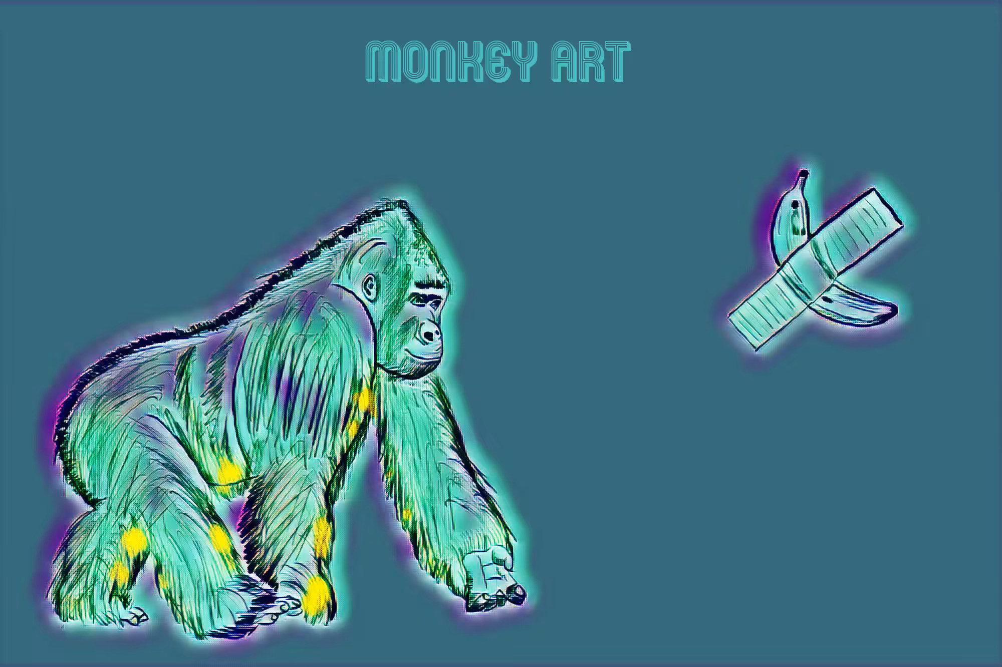 Monkey art. [green edition]