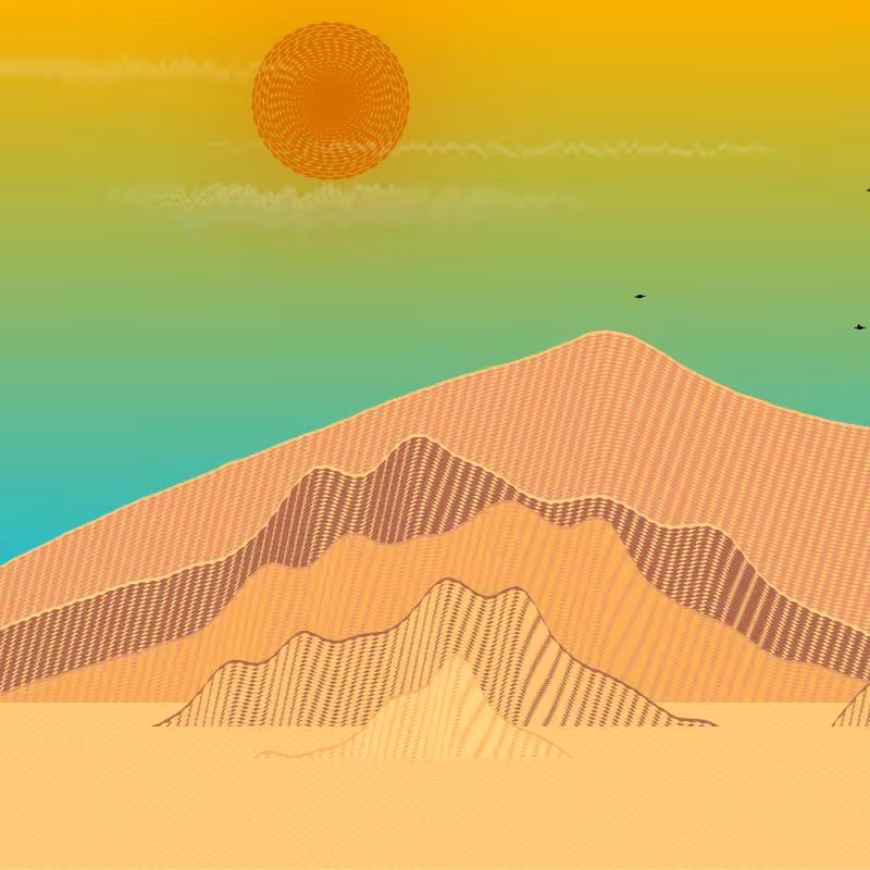 Painted Mountain Sunset #214