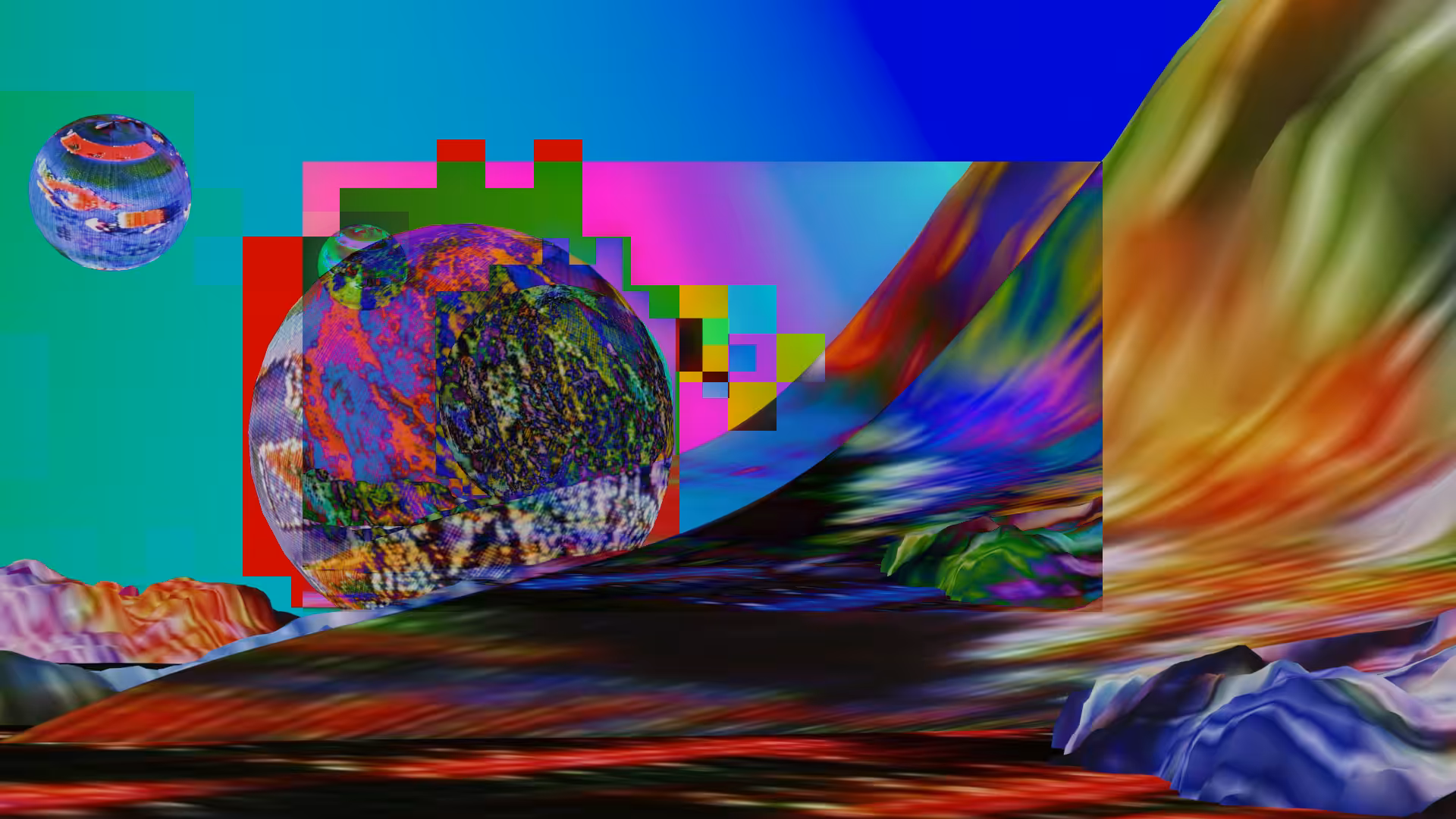 Accidental Pixels #15 "Sloping and Interwoven"