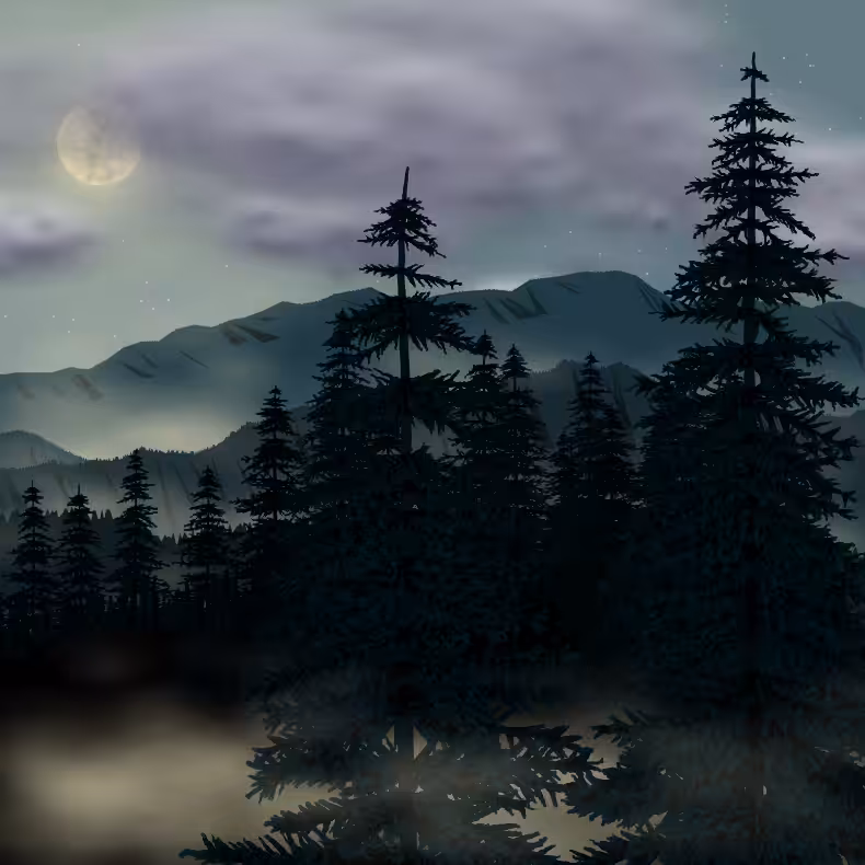 Moonlit Mountains #81