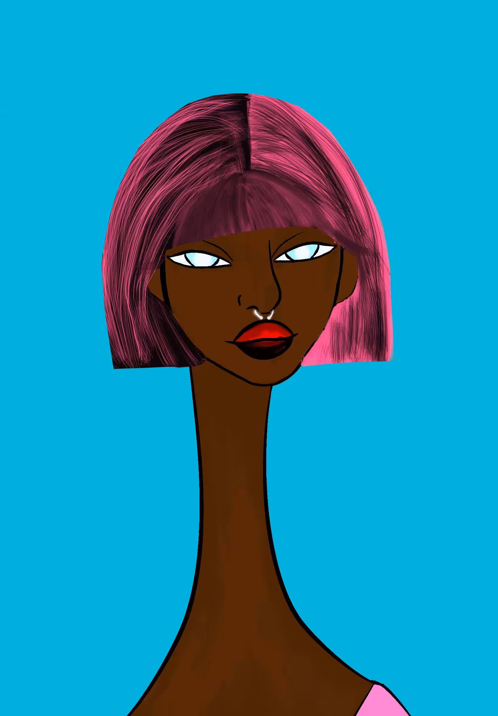 Long Neckie Lady #1236