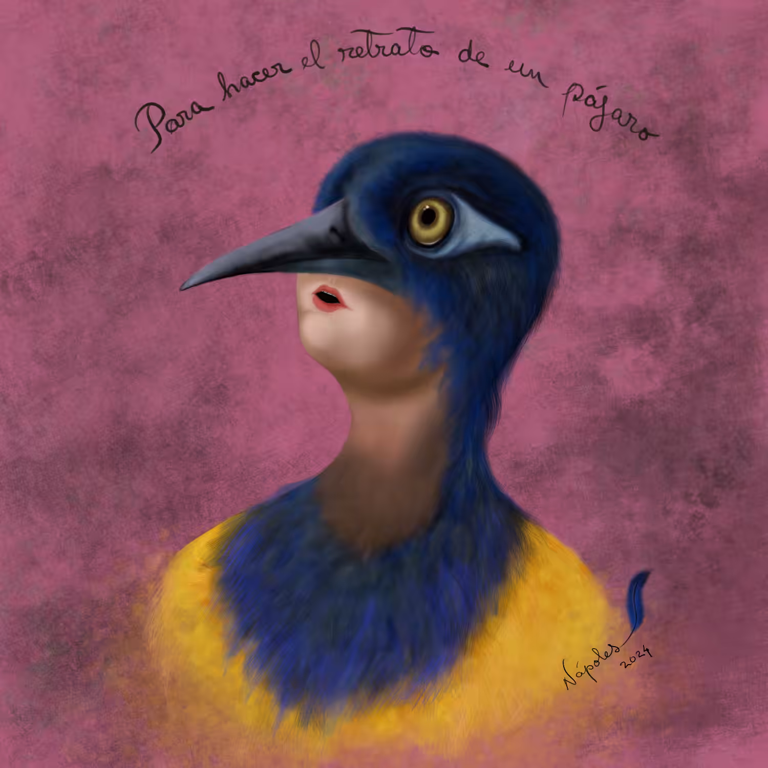 Para hacer el retrato de un pájaro