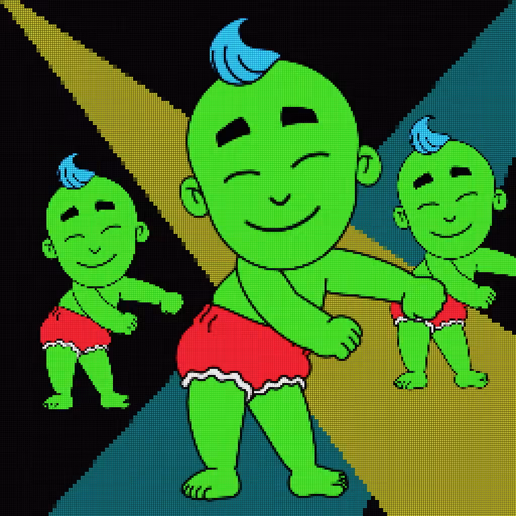 2D animation: Everybody dancing