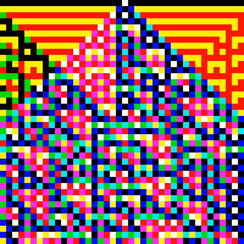 RGB Elementary Cellular Automaton #519