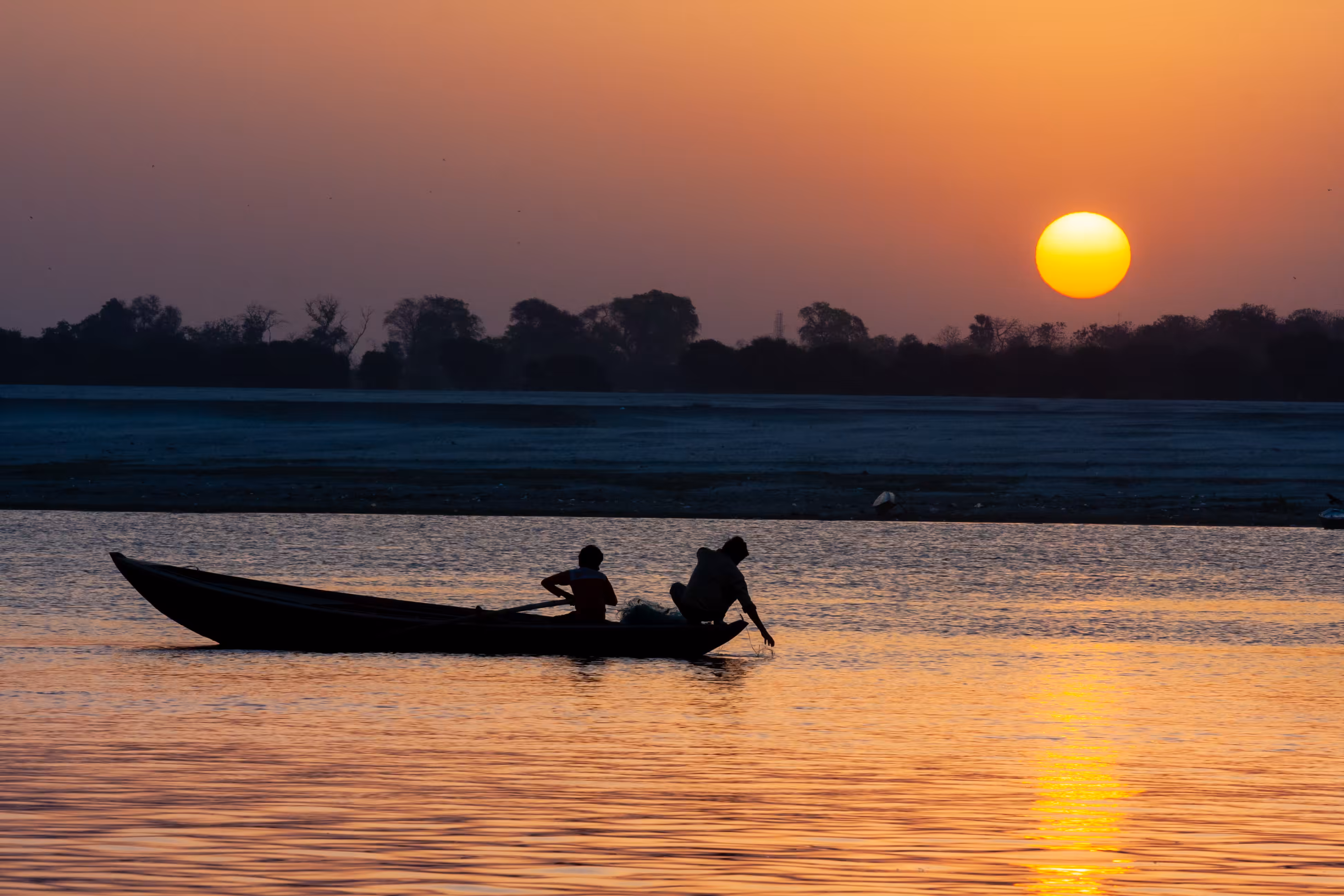 Fishing on the Ganges River