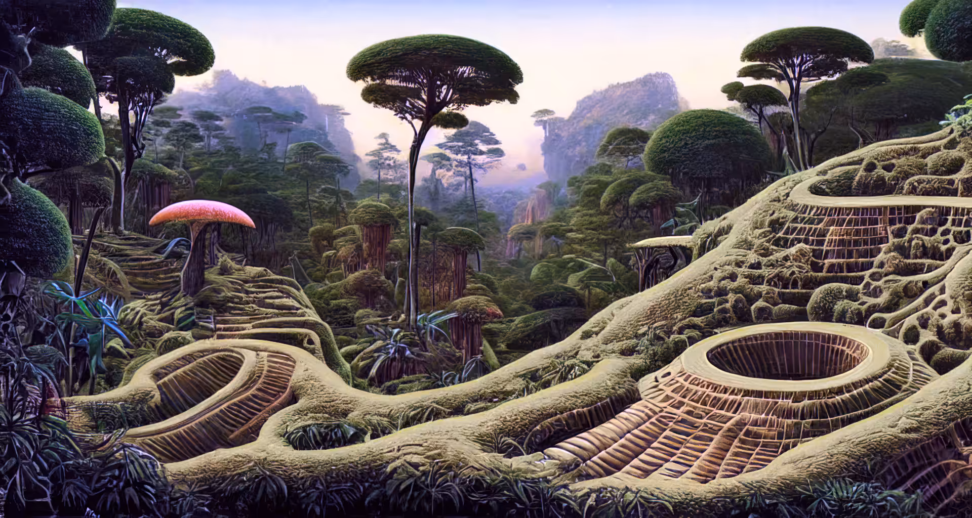 Crater in the jungle