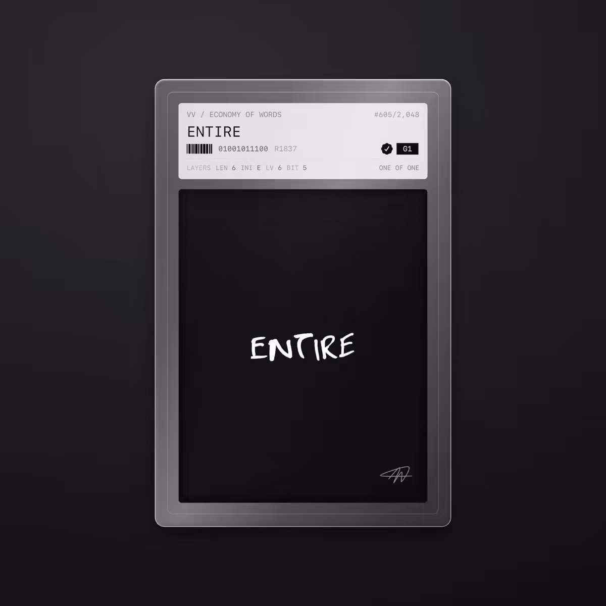 Economy of Words: ENTIRE · #605