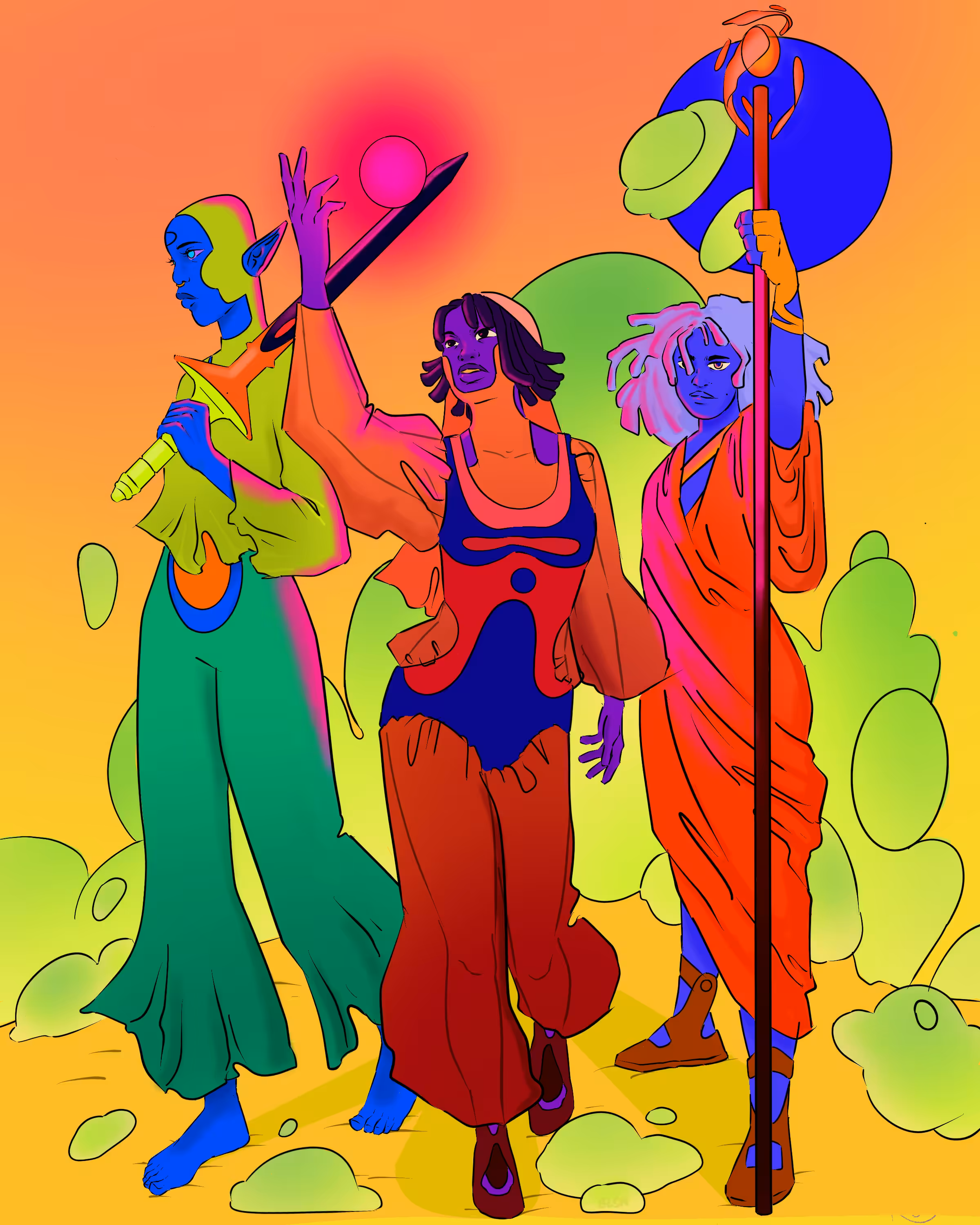 the seer, the magician, and the swordsman
