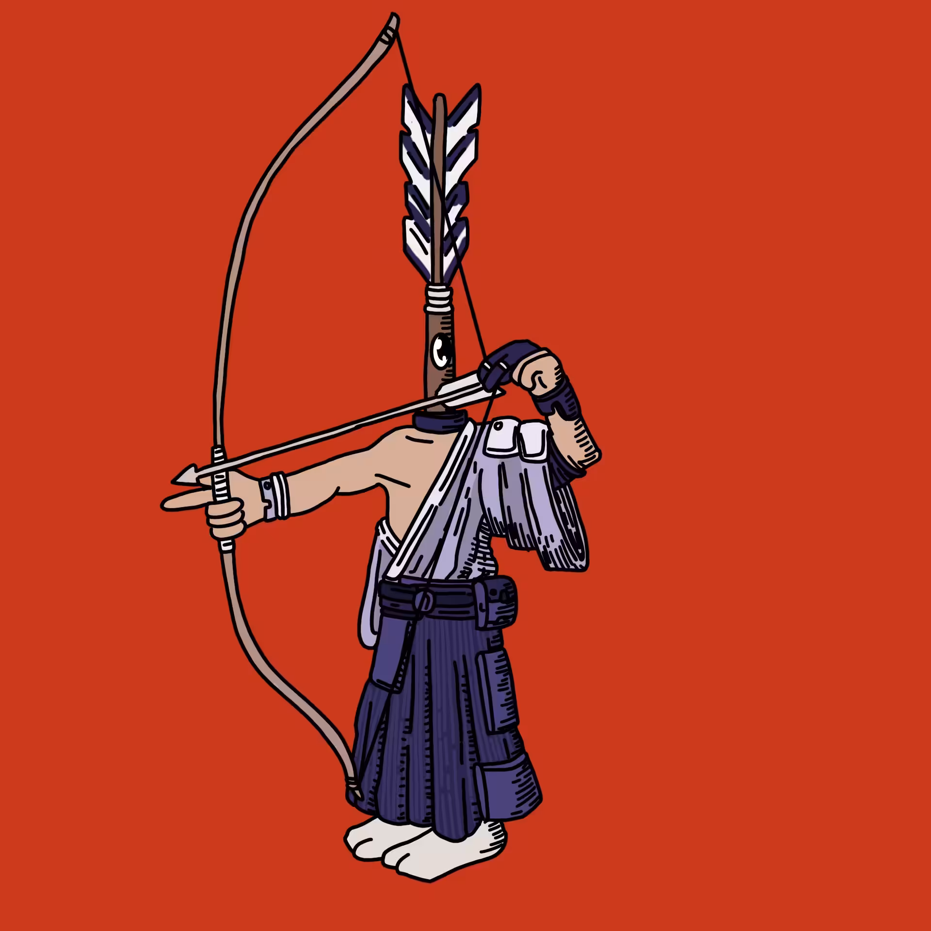Kyudoarchery one eyed guy #00194