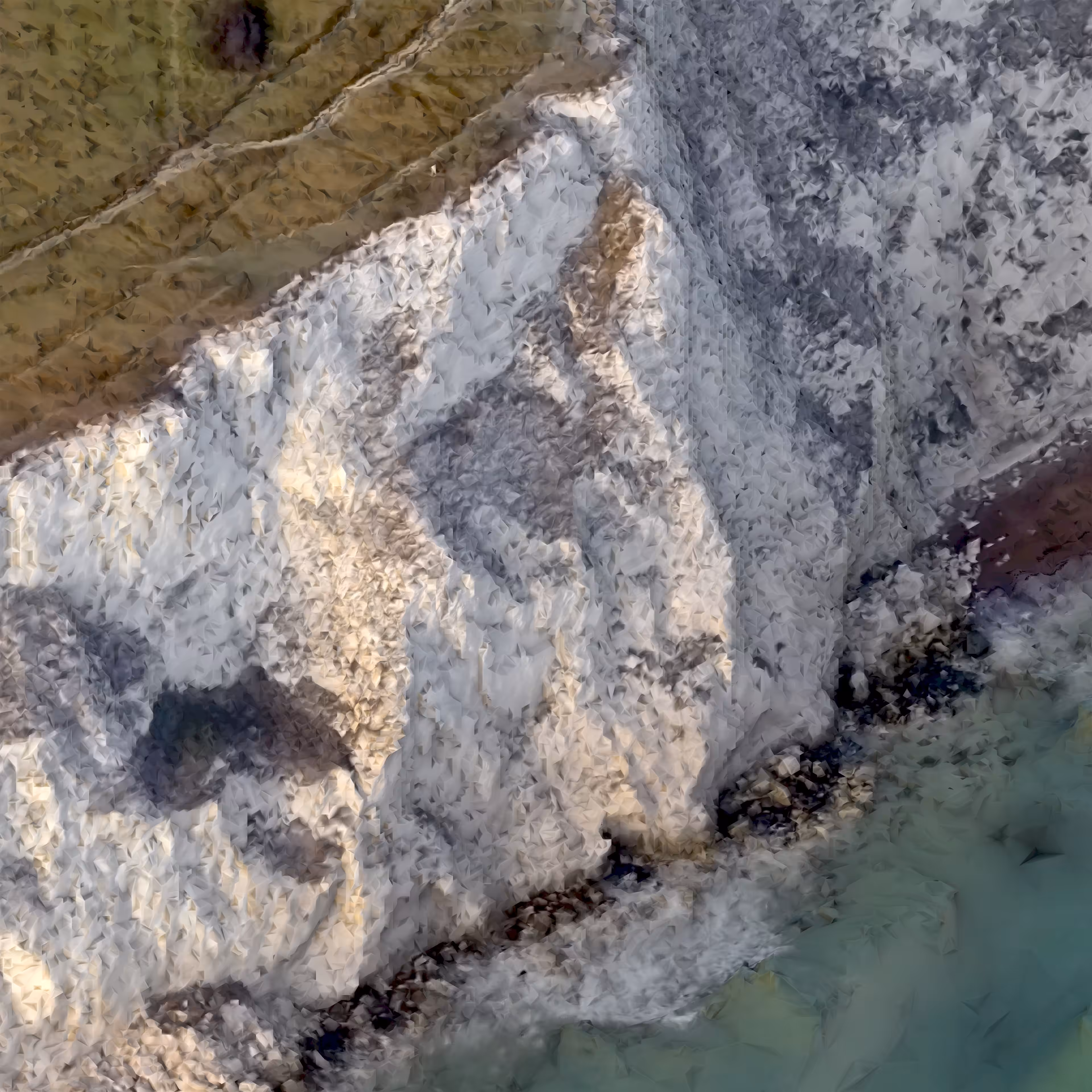 π a cliff floating in precision, frame 100
