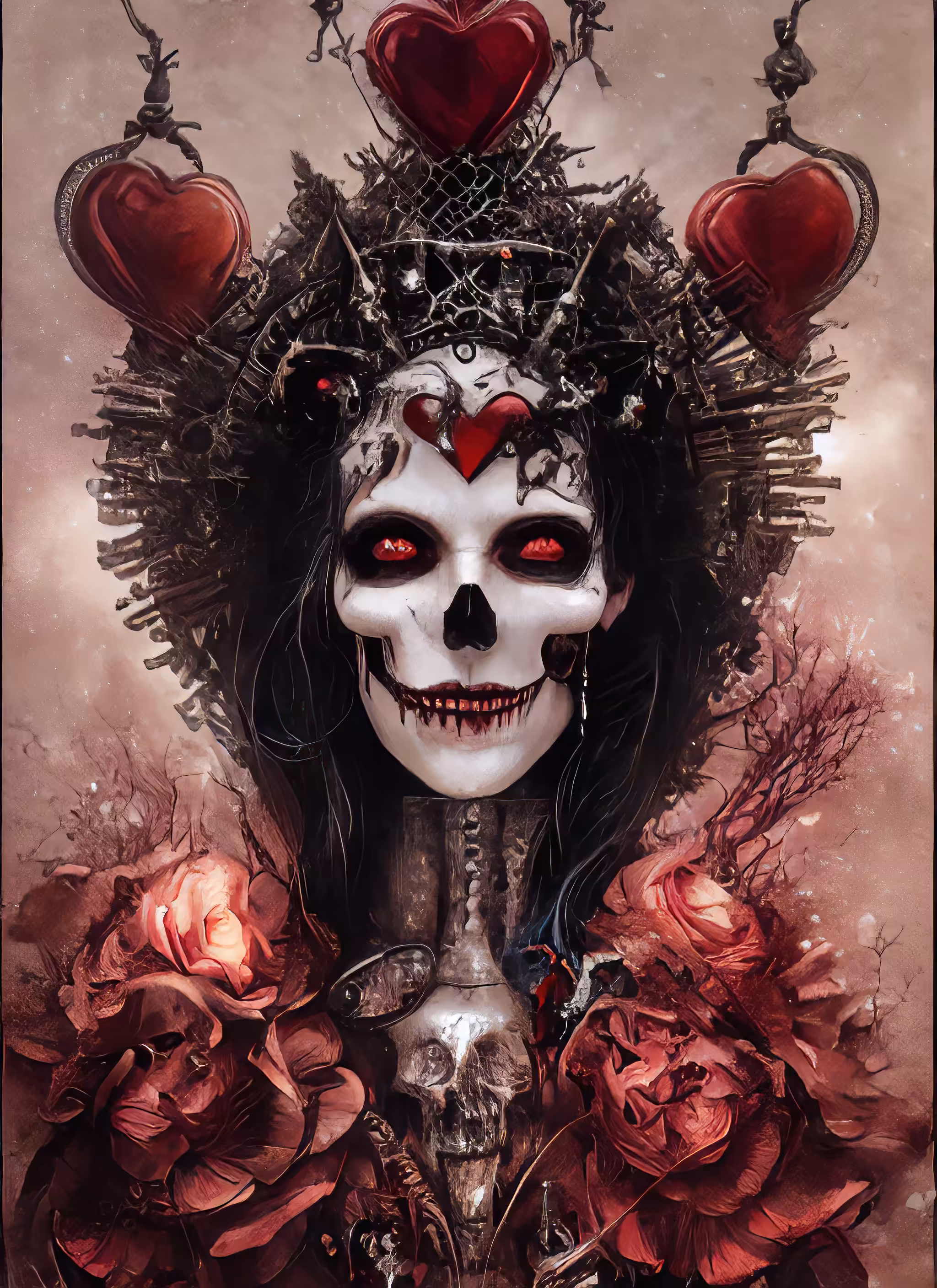 Death, Skulls and Wonderland: Queen of Hearts