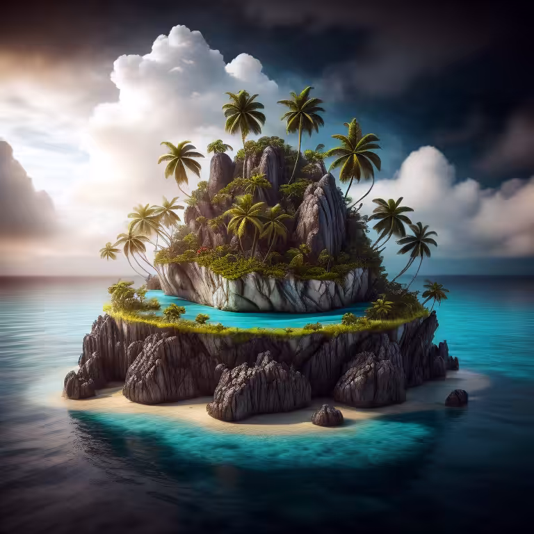 Diverse: tropical island
