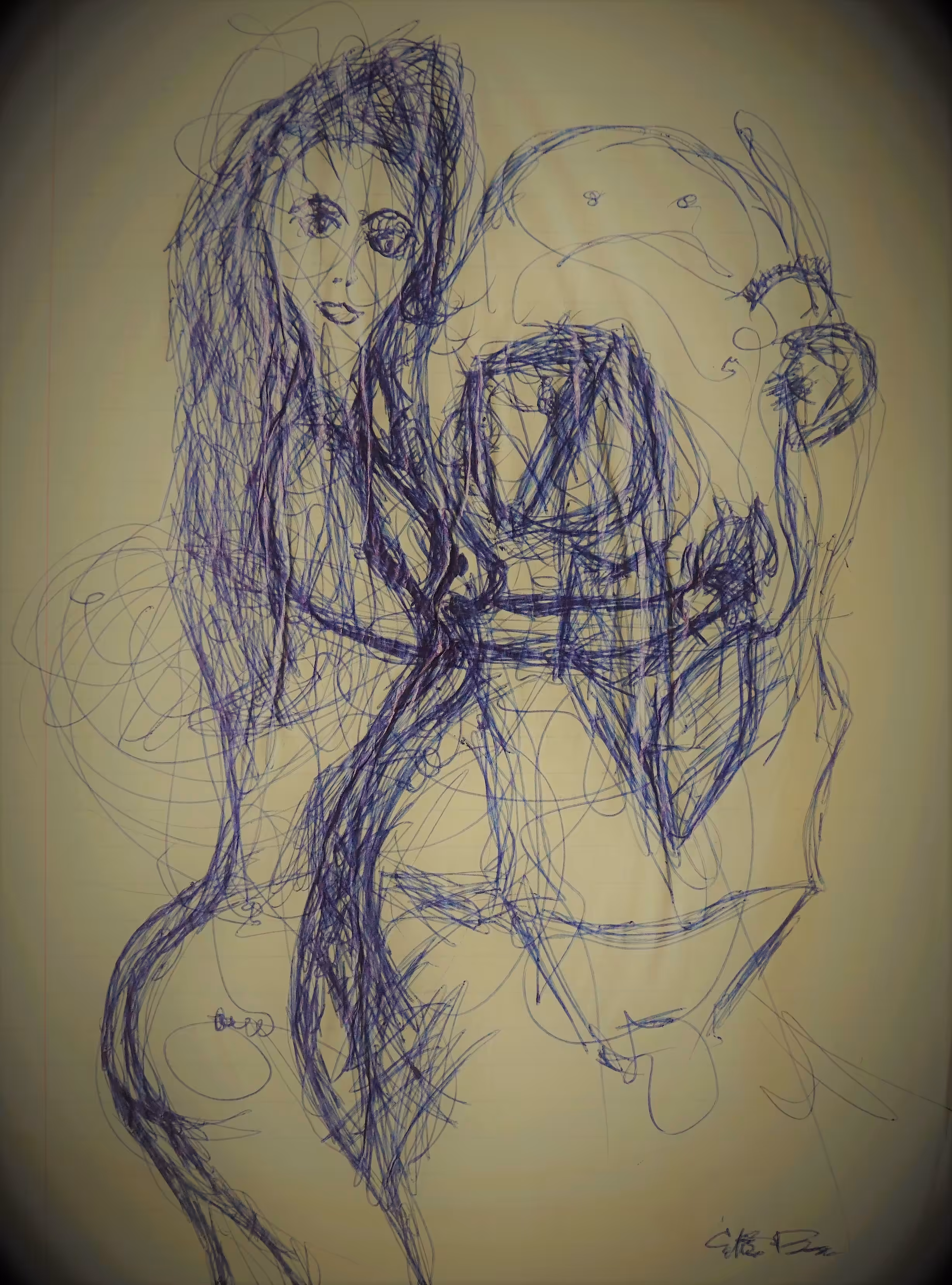 Girl Holding a Skull (original)