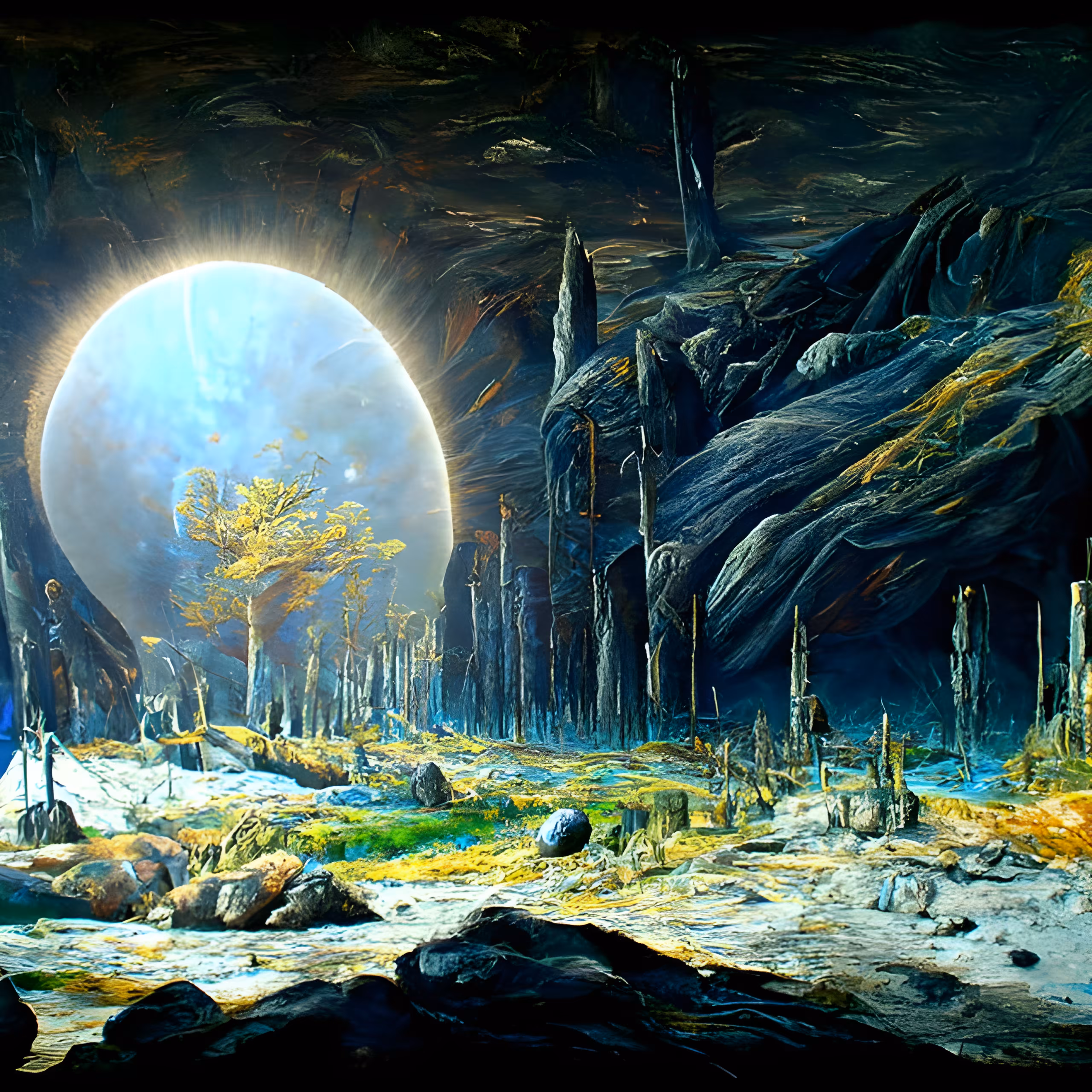 Ecosystem Within The Alien Cave