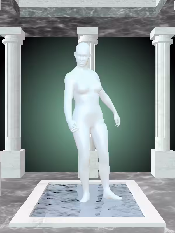The Drunk Light Blue Woman #5256