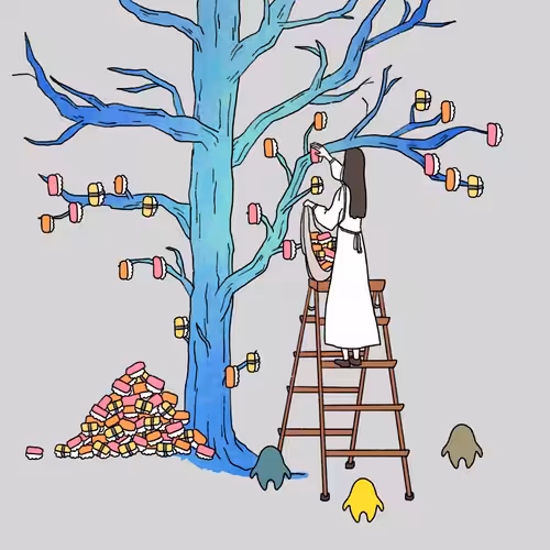 Mai's Sketch: Girl hanging SUSHI #0034
