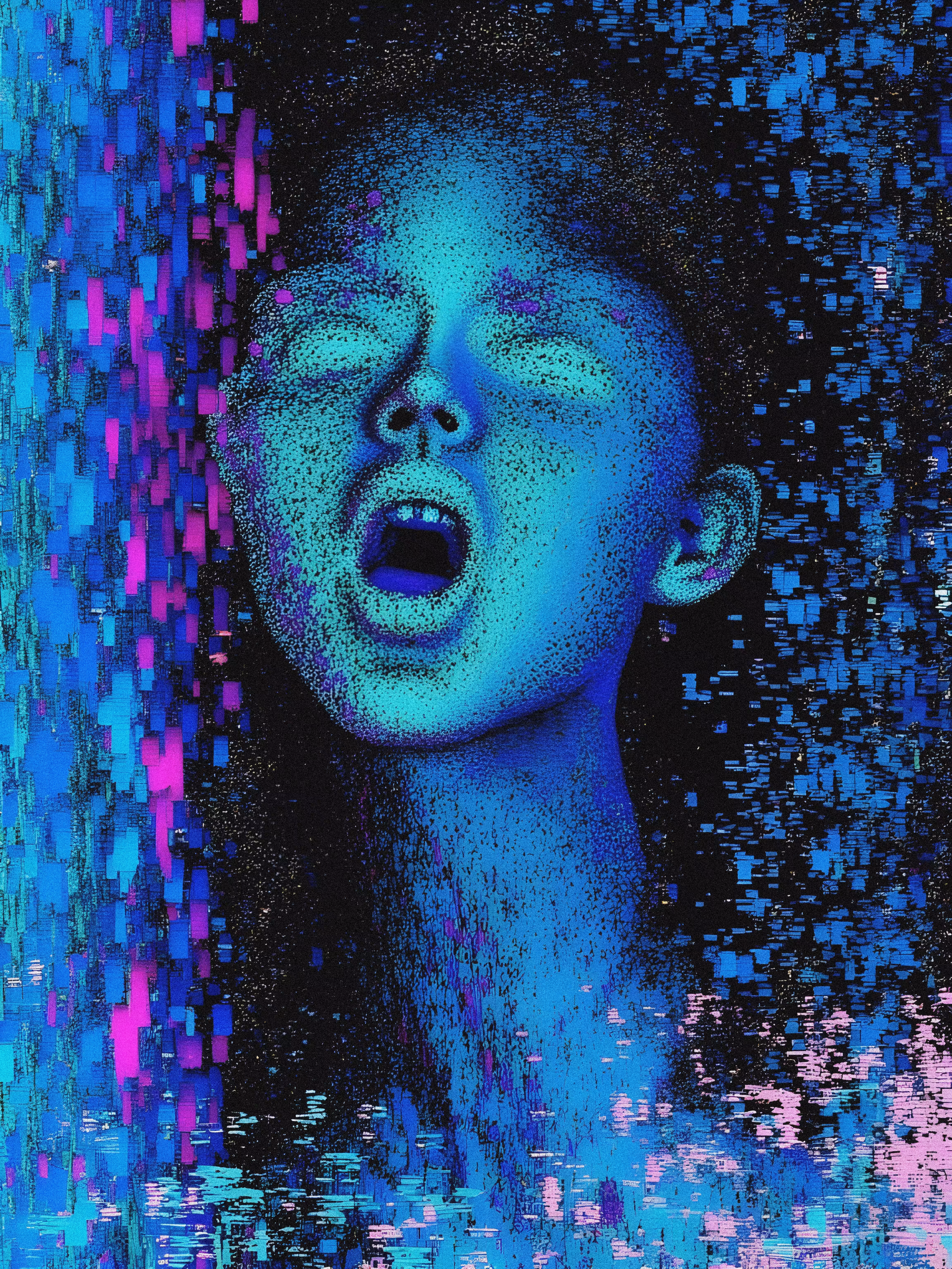 Human Glitches : A cry disguised, an agony hidden in color, the life I have and the life I dreamt of