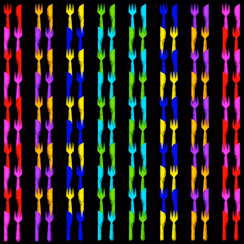Fork Knife Color Mess