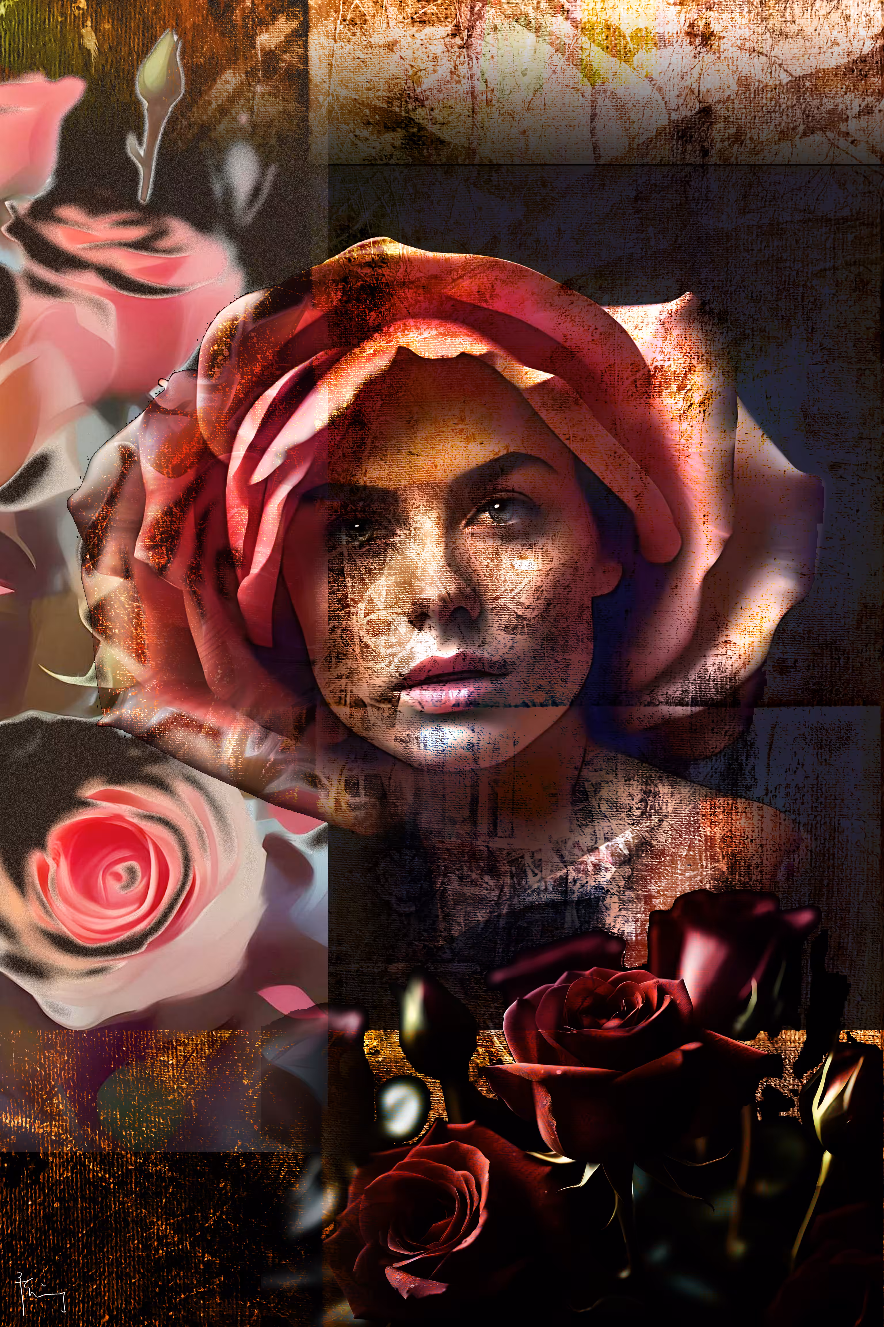 The girl with the rose. Feeling flowers #3 #1