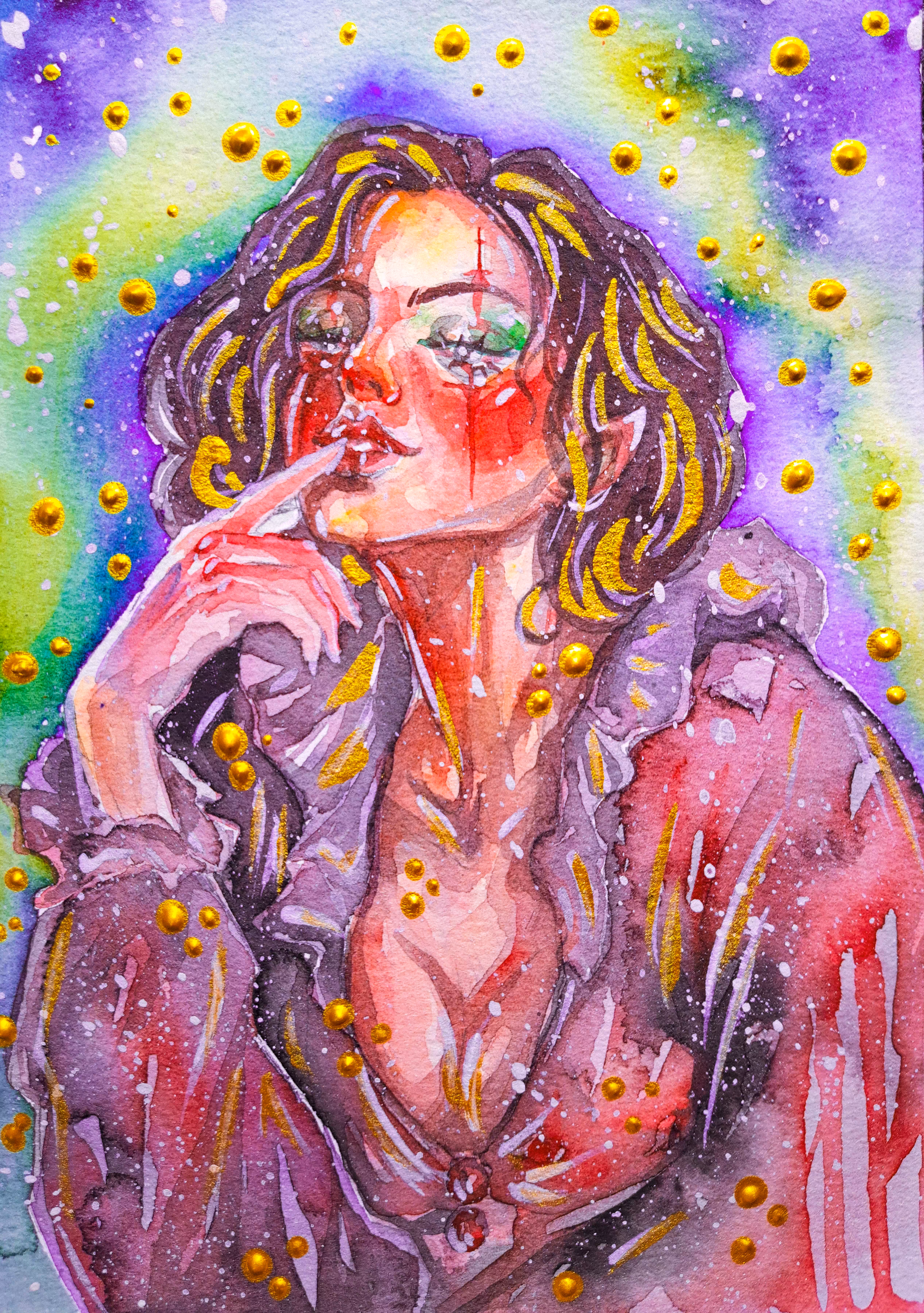 Watercolor art & portraits : «𝐁𝐢𝐭𝐭𝐞𝐫 𝐠𝐚𝐦𝐛𝐥𝐞»