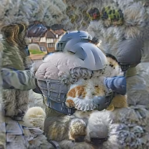 Flufy helmet