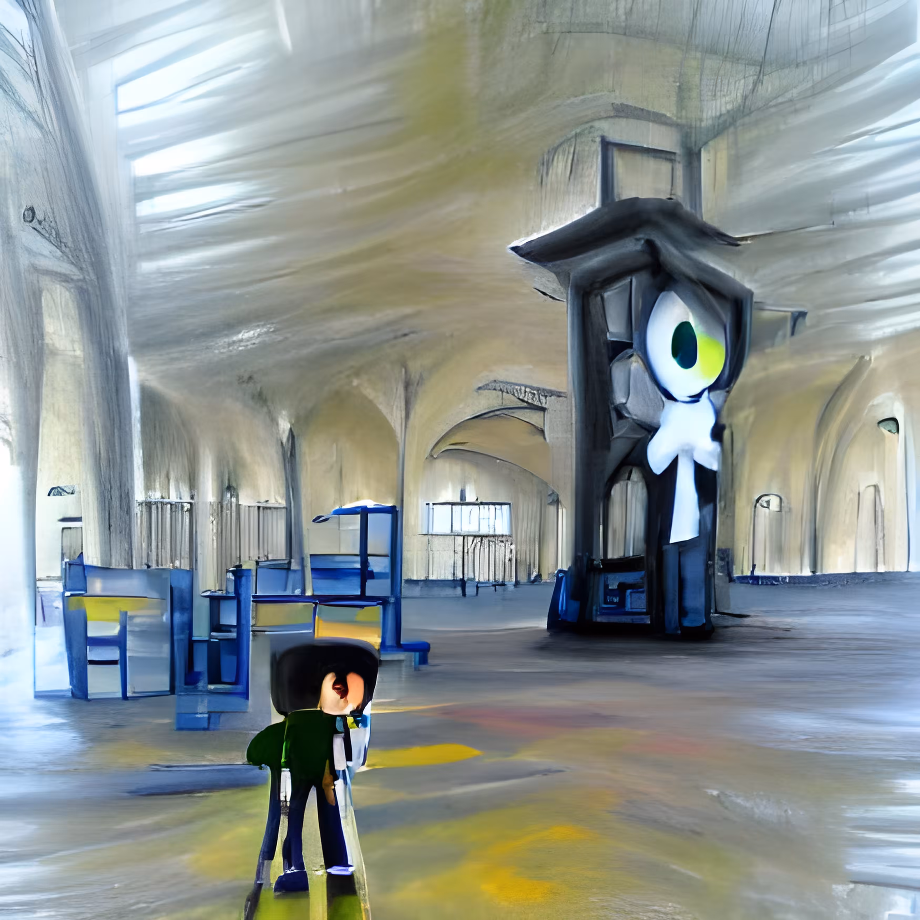 Tom Stood Alone Under A Clock In The Deserted Train Station